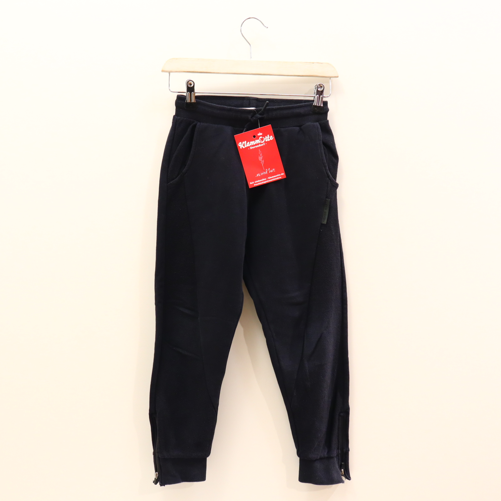 Hose ZARA 134 Jogger schwarz Gummibandzug/Kordelzug Baumwolle/Sweat