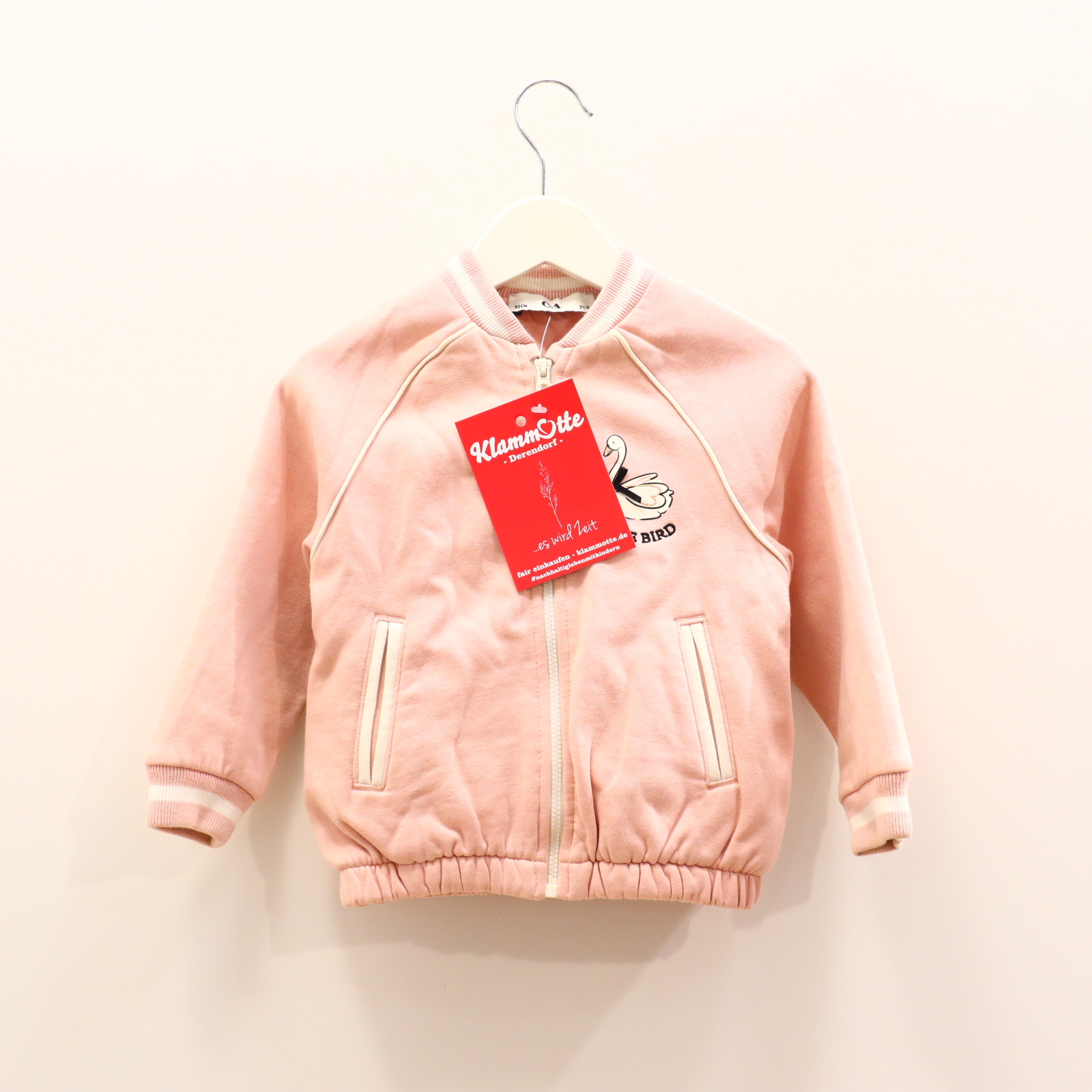 Oberteil C&A 92 rosa Applikation/Backprint/Print/Stickerei Sweatjacke