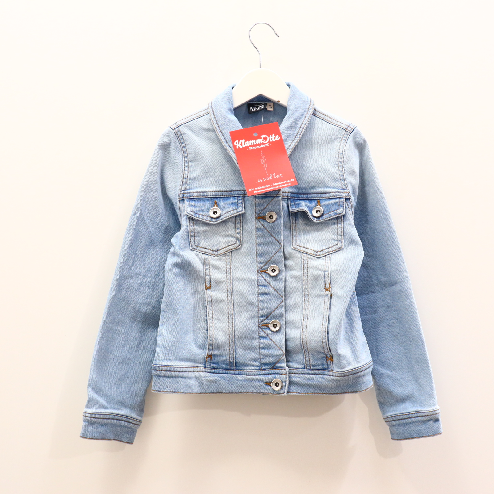 Jacke ONLY Jeansjacke 128 blau Print Minnie Mouse