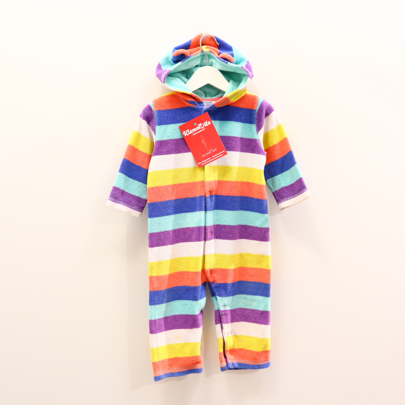 Bademode mini Boden Baumwolle/Frottee/Polyester Gr. 80/86 bunt gestreift Bade-Strand-Einteiler