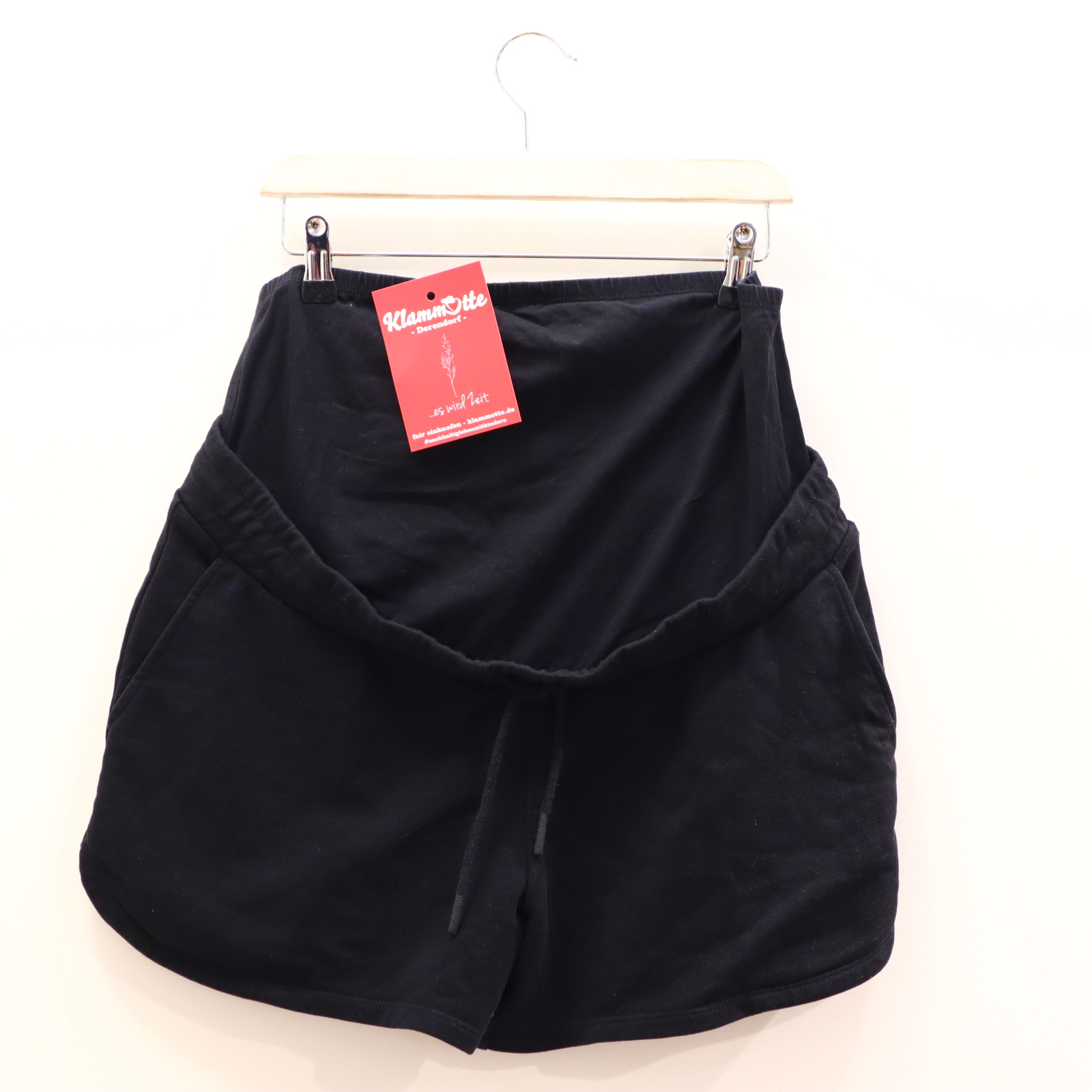 Hose H&M 38/40 Short schwarz Baumwolle/Polyester/Sweat High rib