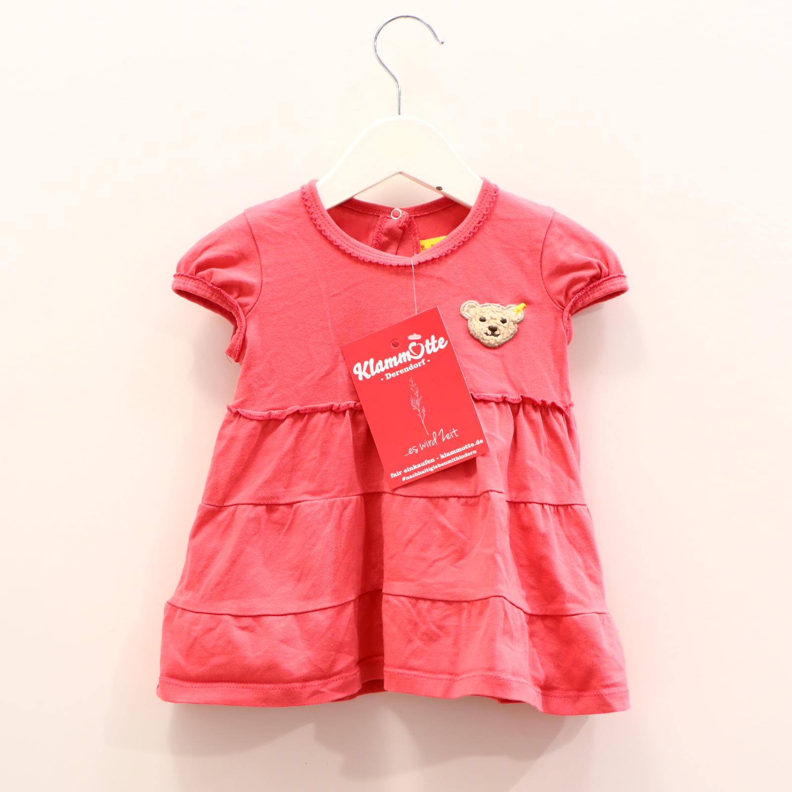 Oberteil Steiff 86 himbeere Applikation/Logo/Volants kurzarm Shirt Baumwolle/Elasthan