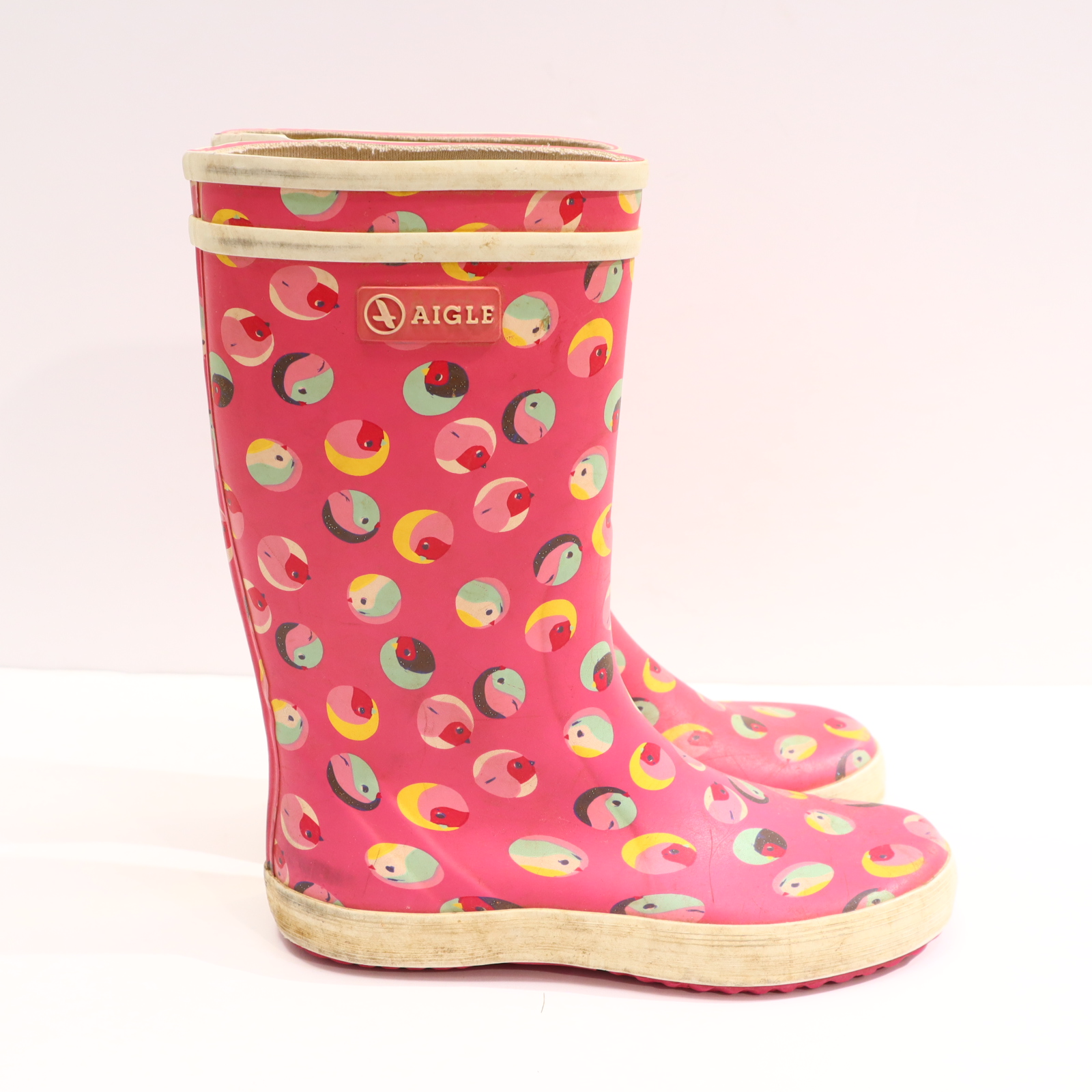 Gummistiefel AIGLE 32 bunt/rosa Naturkautschuk