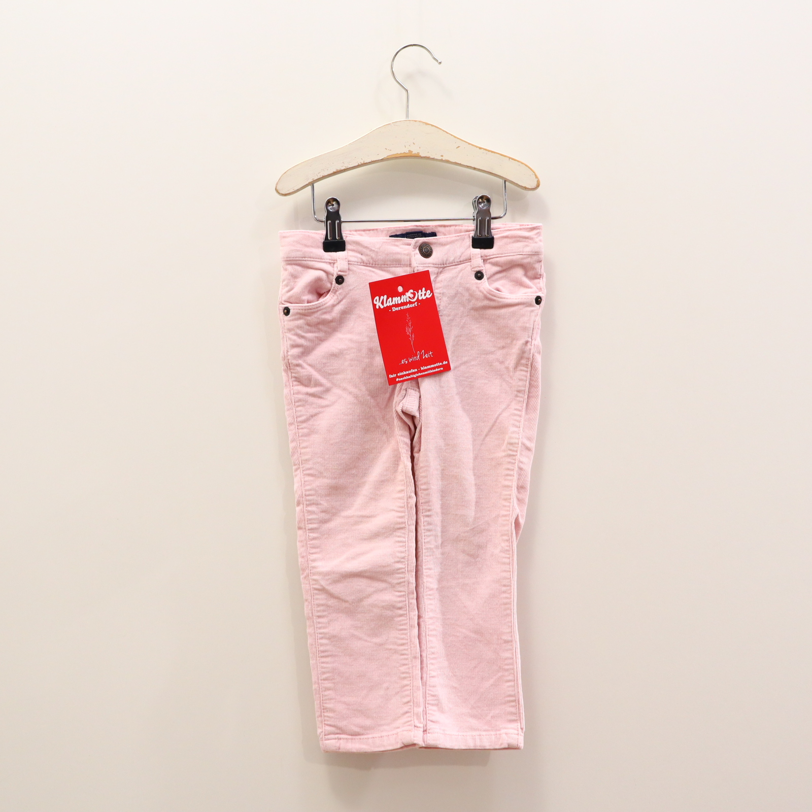 Hose TOMMY HILFIGER 98 rosa Logo/Stickerei Baumwolle/Cord/Elasthan Druckknopf/Reißverschluß/verstellb. Bund
