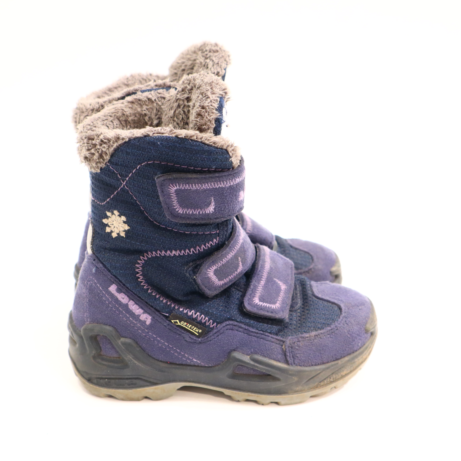 Halbschuhe LOWA Boots/Klett 25 blau/lila GORETEX Herbst/Winter leichte gleichmäßige Ablaufspuren gefüttert