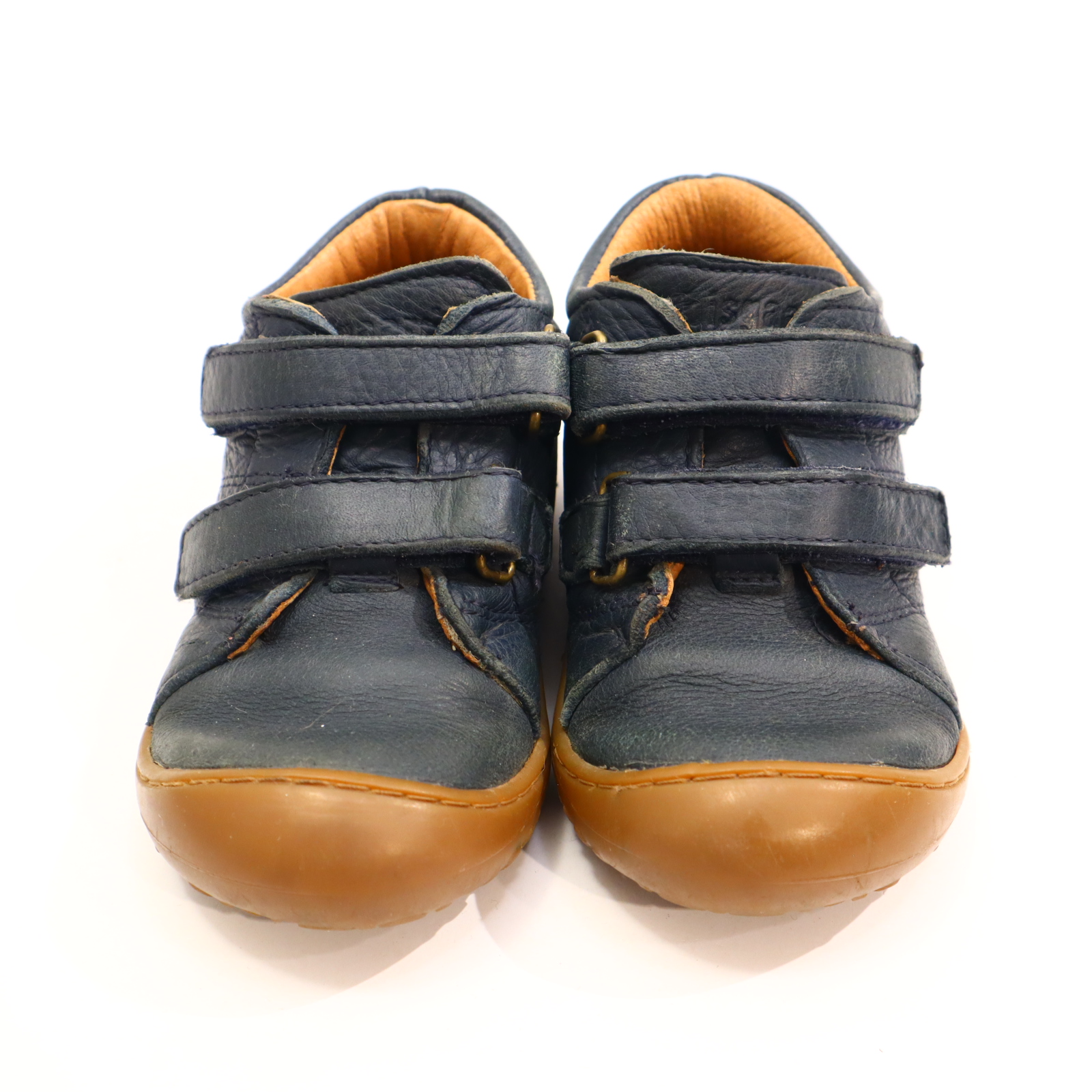 Halbschuhe bisgaard Klett 23 blau Leder leichte gleichmäßige Ablaufspuren