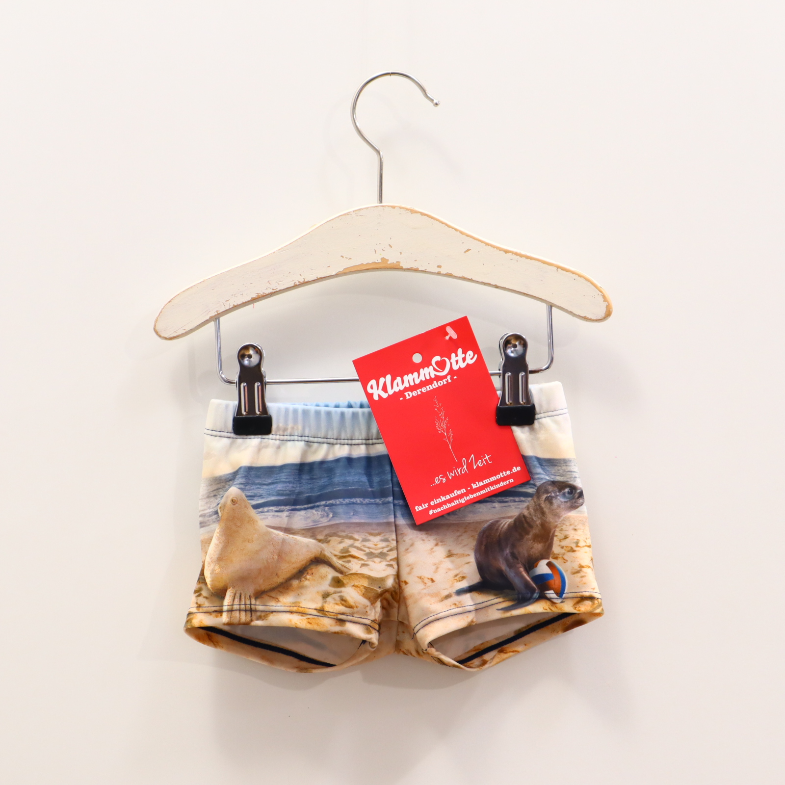 Bademode molo Gr. 74/Gr. 80 blau Alloverprint Badehose/Windelbadehose