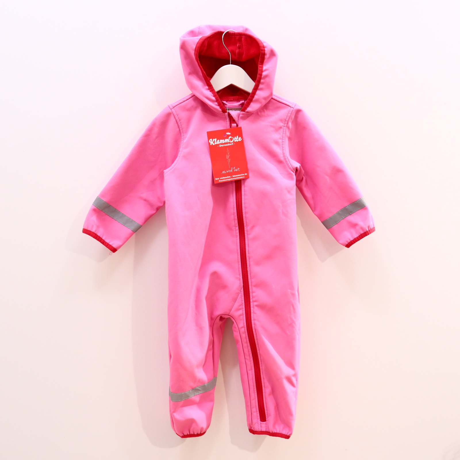 Jacke PLAYSHOES Softshelloverall 86 pink Fußgummis fehlen!