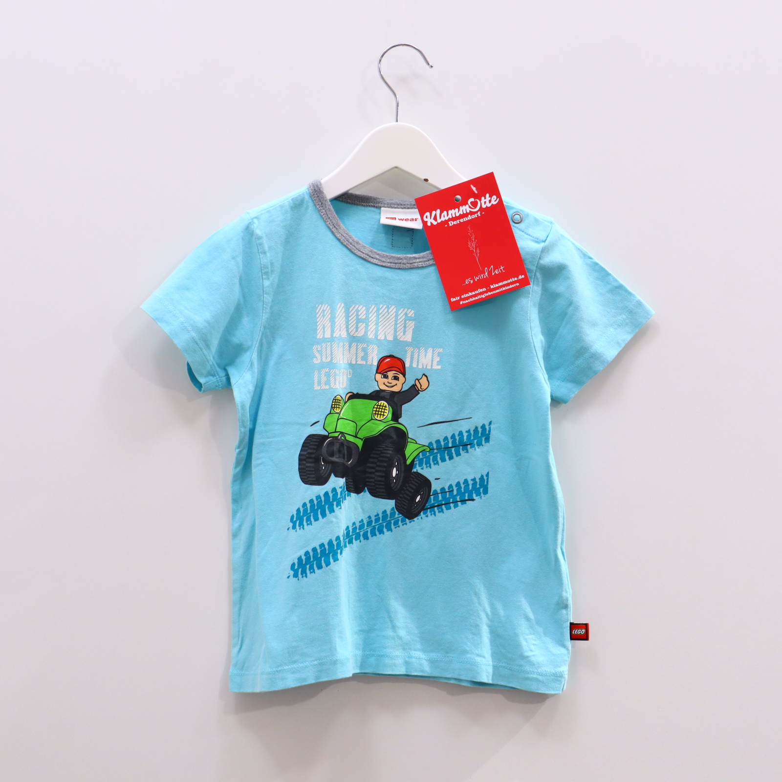Oberteil LEGO Gr. 98 kurzarm Shirt mint Logo/Print