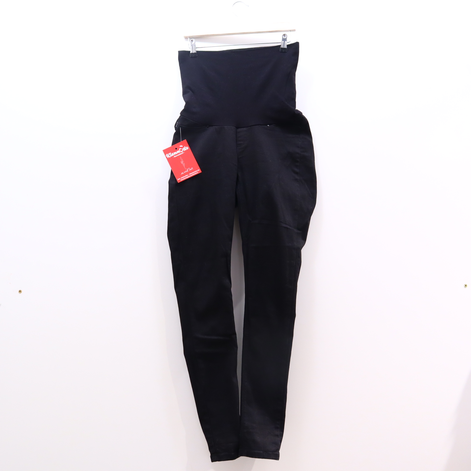 Hose Seraphine 40 Jeans schwarz denim Skinny High rib