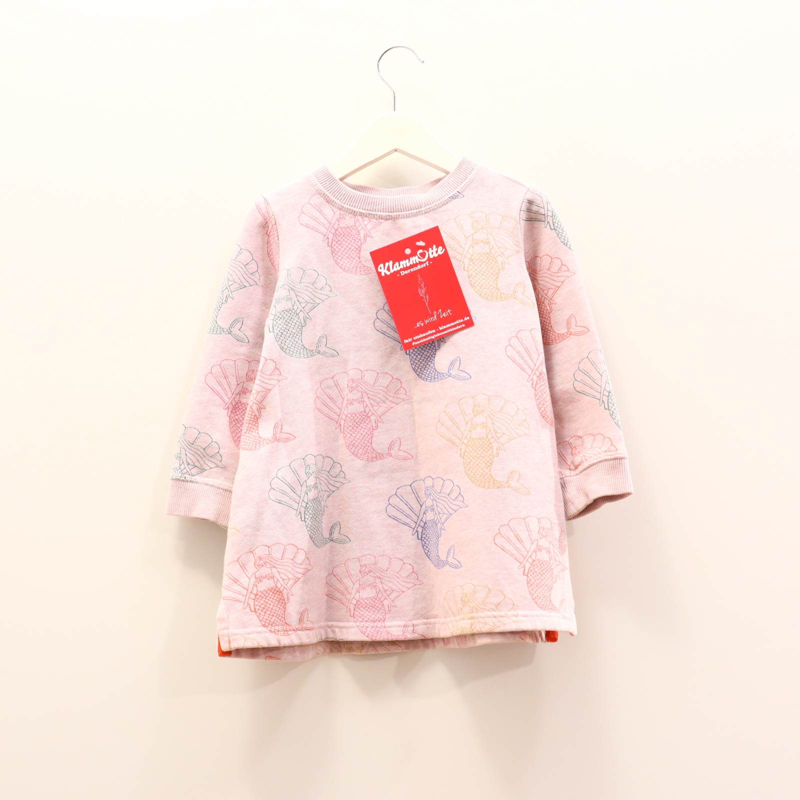 Kleider & Röcke mini Boden Sweatkleid 98 rosa Alloverprint/melange Baumwolle/Polyester