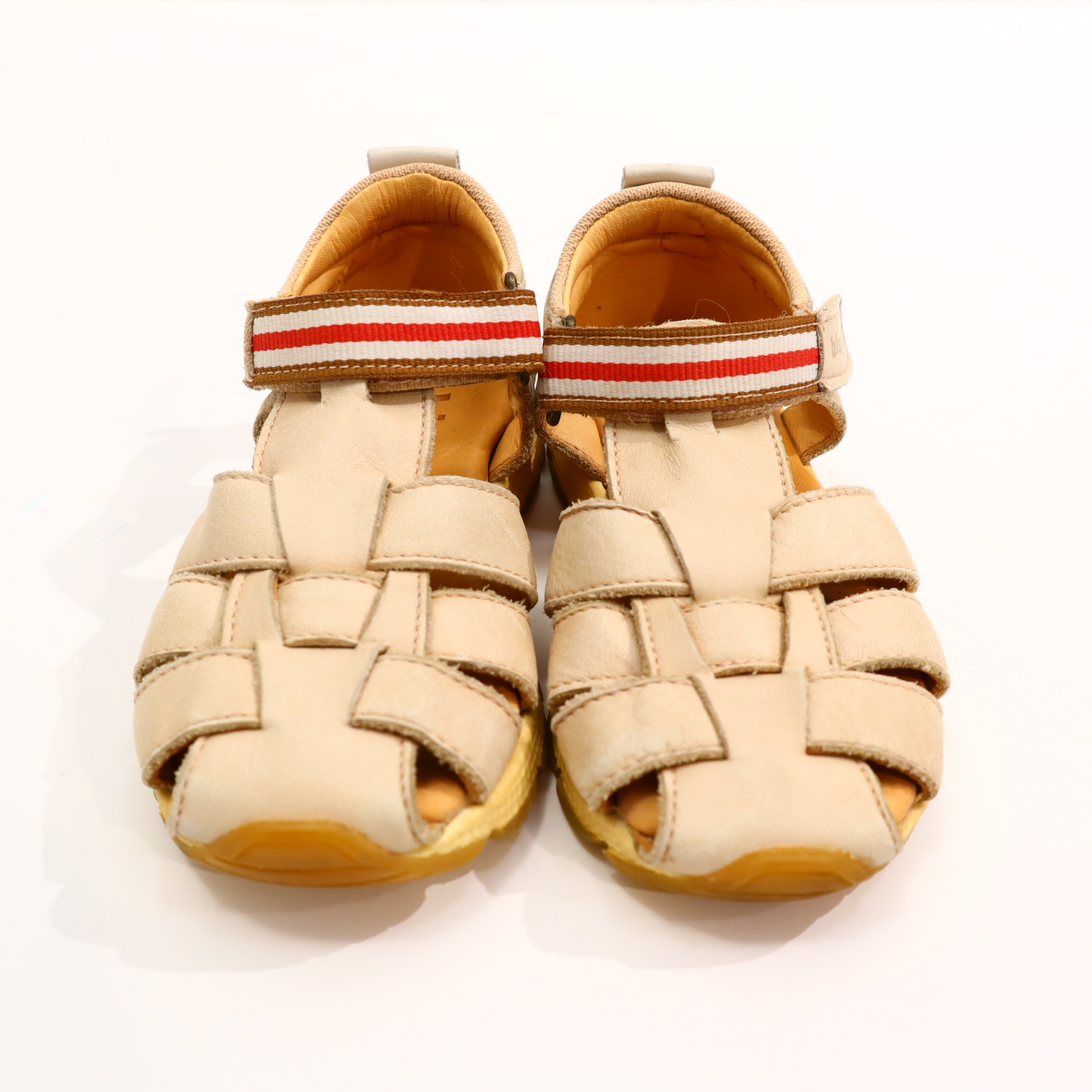 Sandalen bisgaard 24 creme Leder leichte gleichmäßige Ablaufspuren