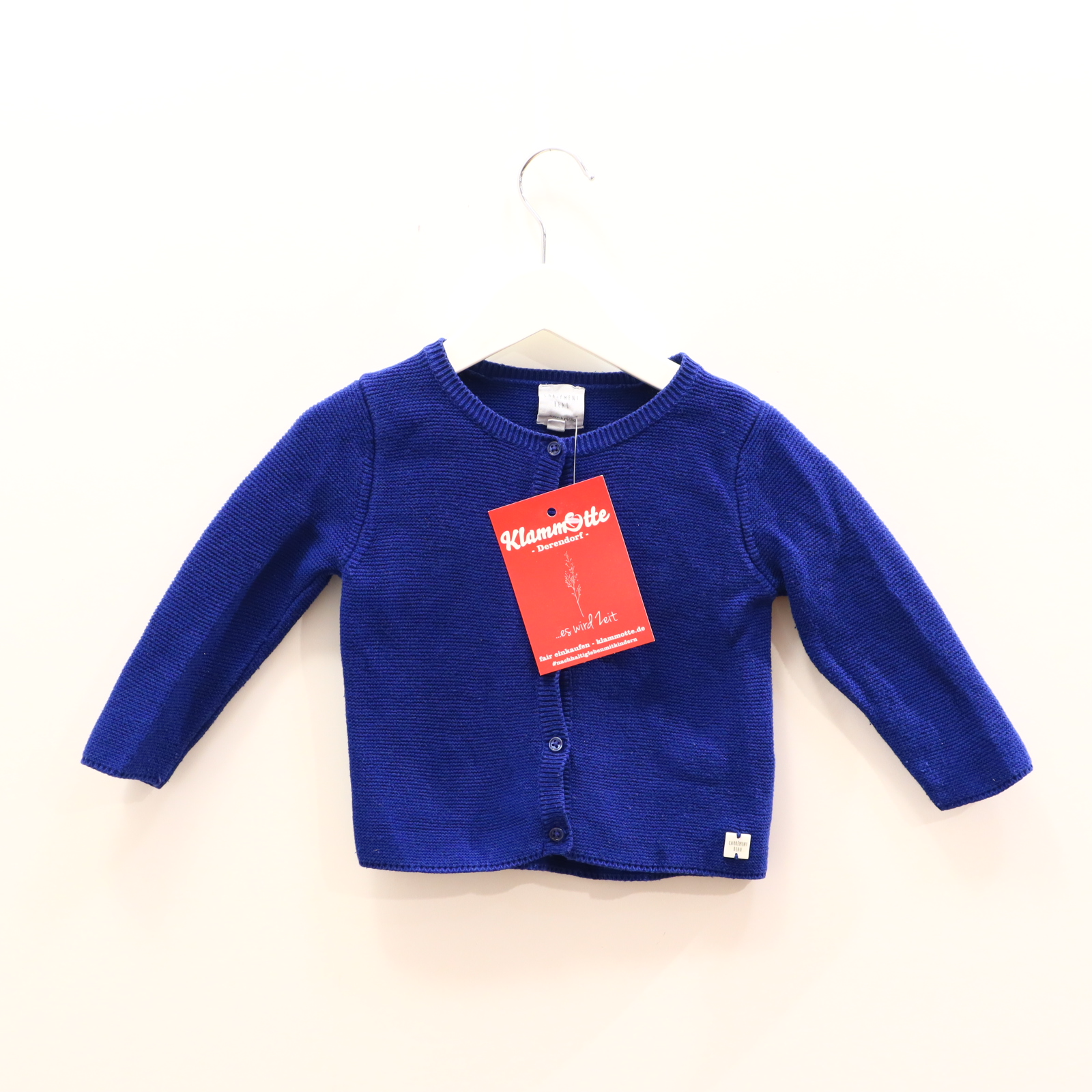 Oberteil CARRÉMENT BEAU 74 blau Strickjacke Baumwolle