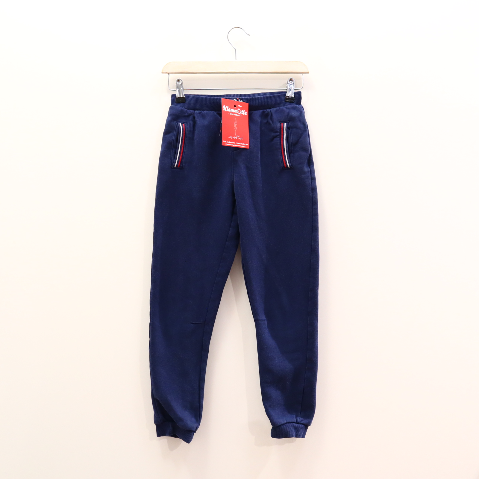 Hose 134 Jogger blau Borde Gummibandzug/Kordelzug Baumwolle/Polyester/Sweat/Viskose