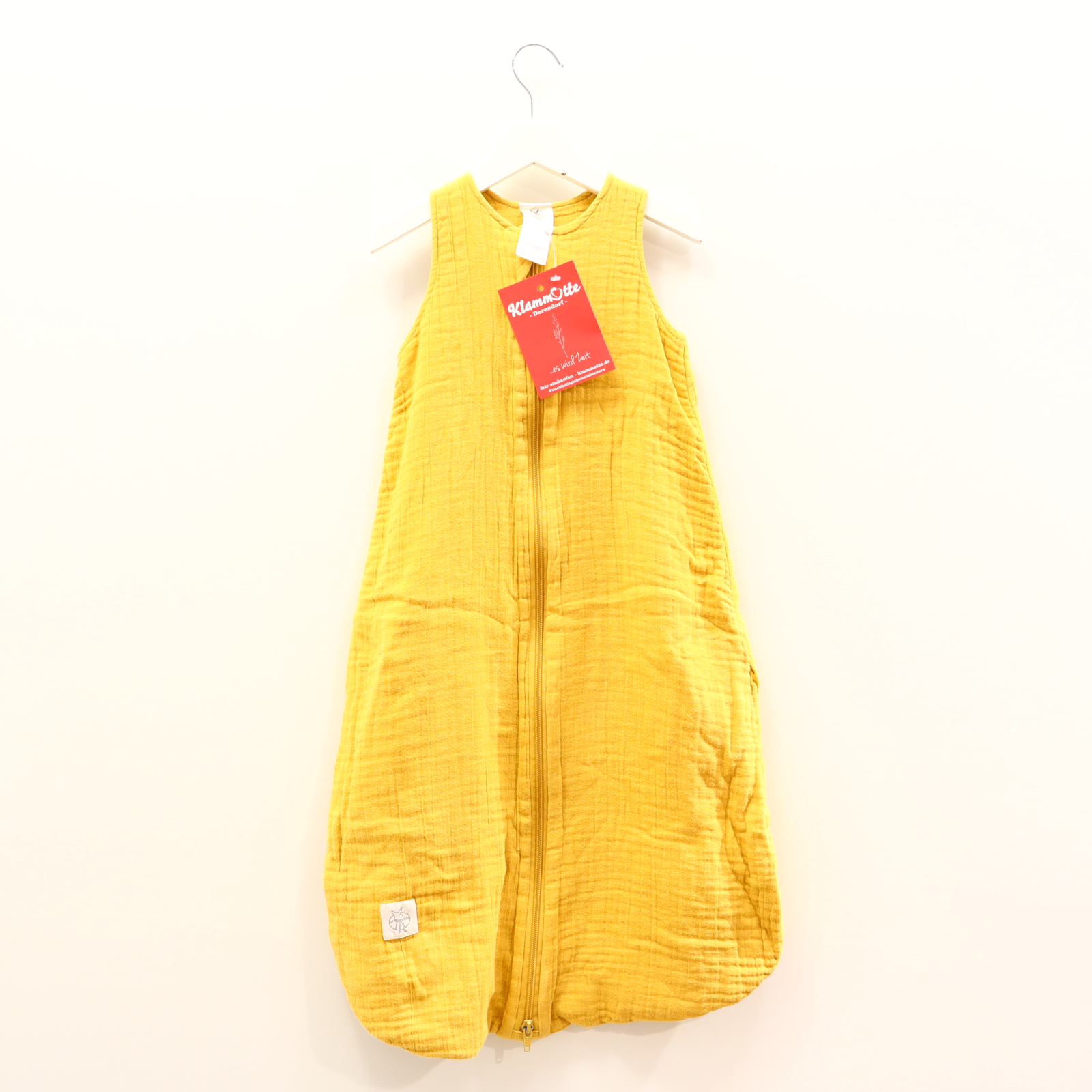 Schlafsack LÄSSIG 74cm/80cm safran Baumwolle/Musselin Frühjahr/1.0 TOG