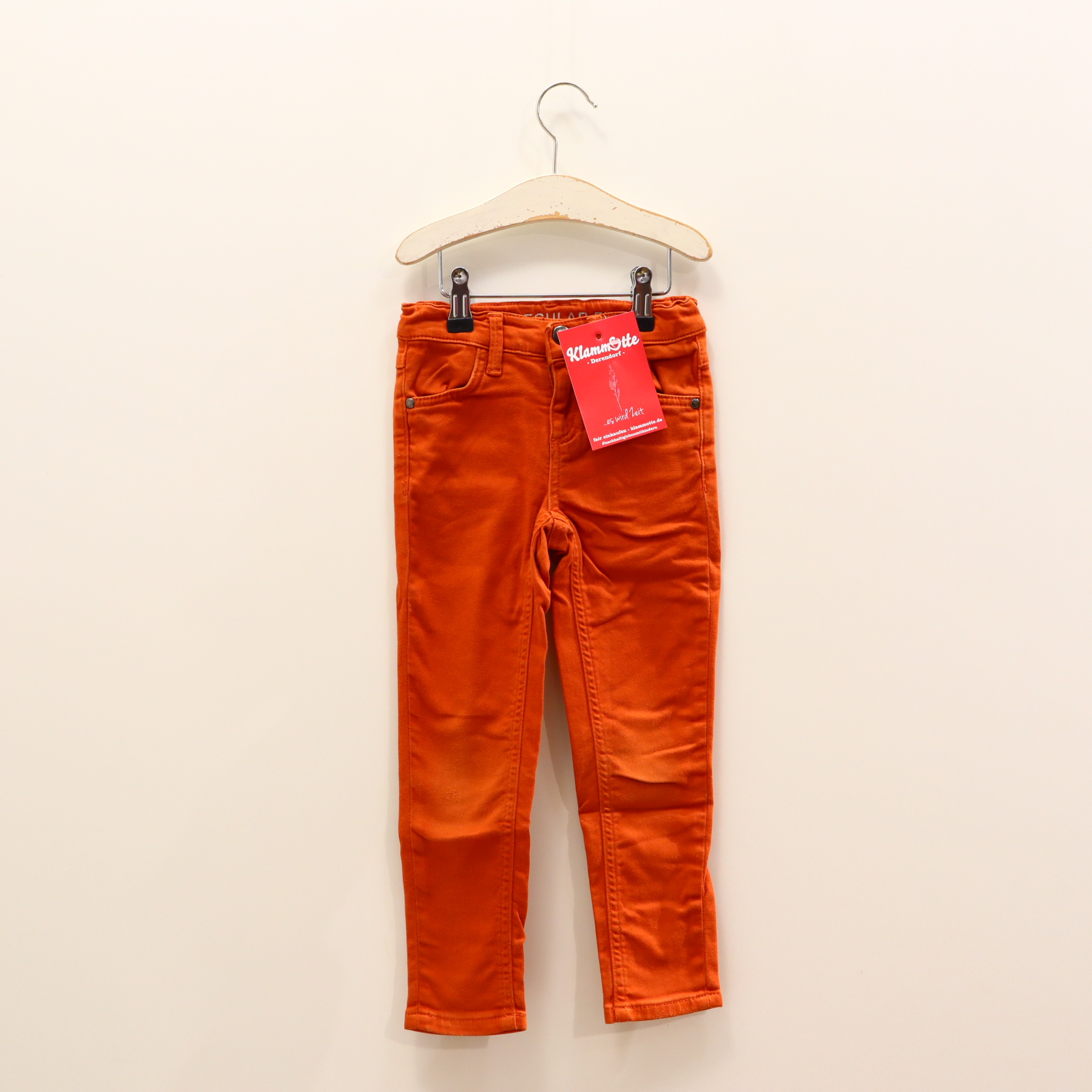 Hose Jako-O 110 rost Reißverschluß/Schiebeknopf/verstellb. Bund Baumwolle/Elasthan/Twill regular