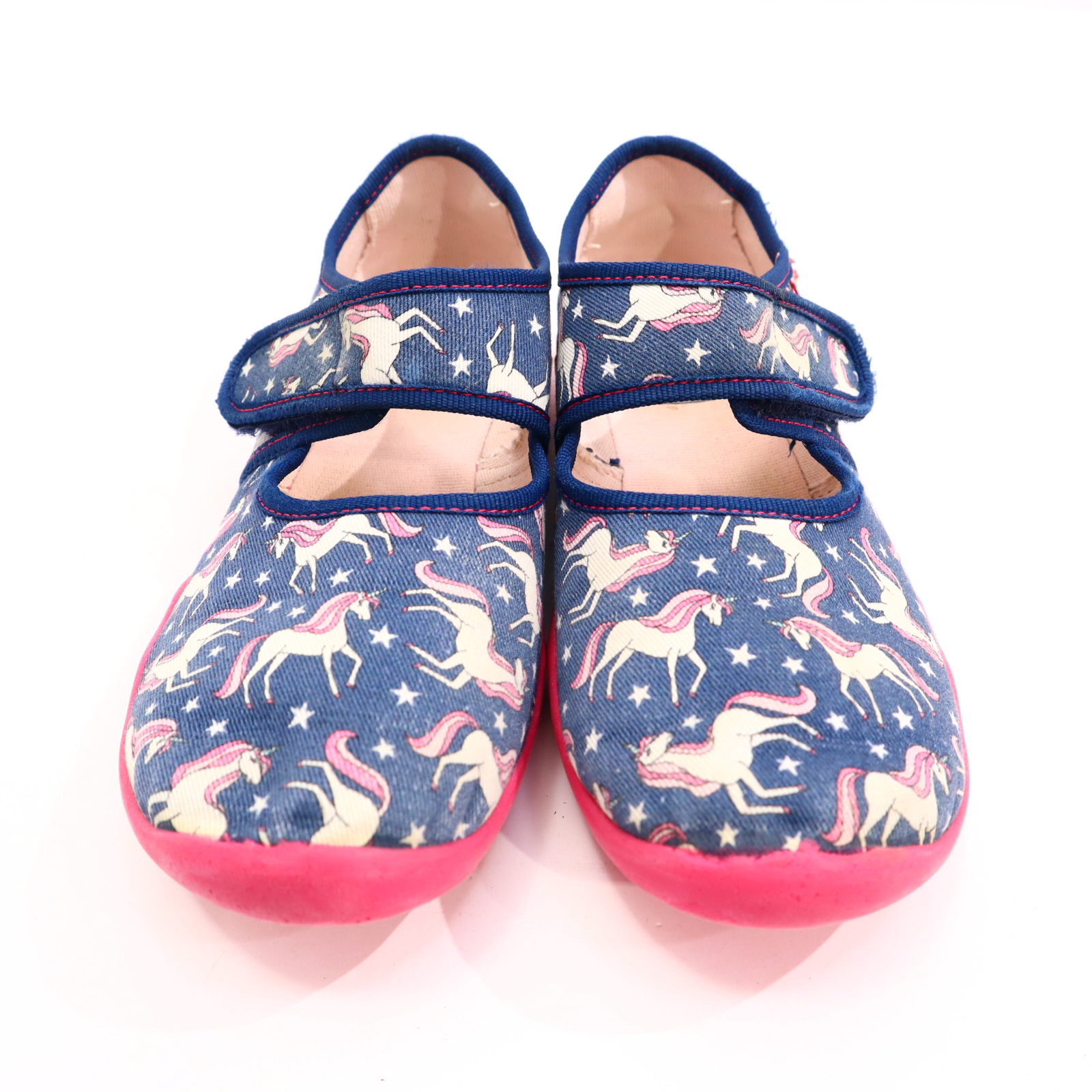 Hausschuhe/Wasserschuhe SuperFit 34 blau/pink Pantoffel Canvas