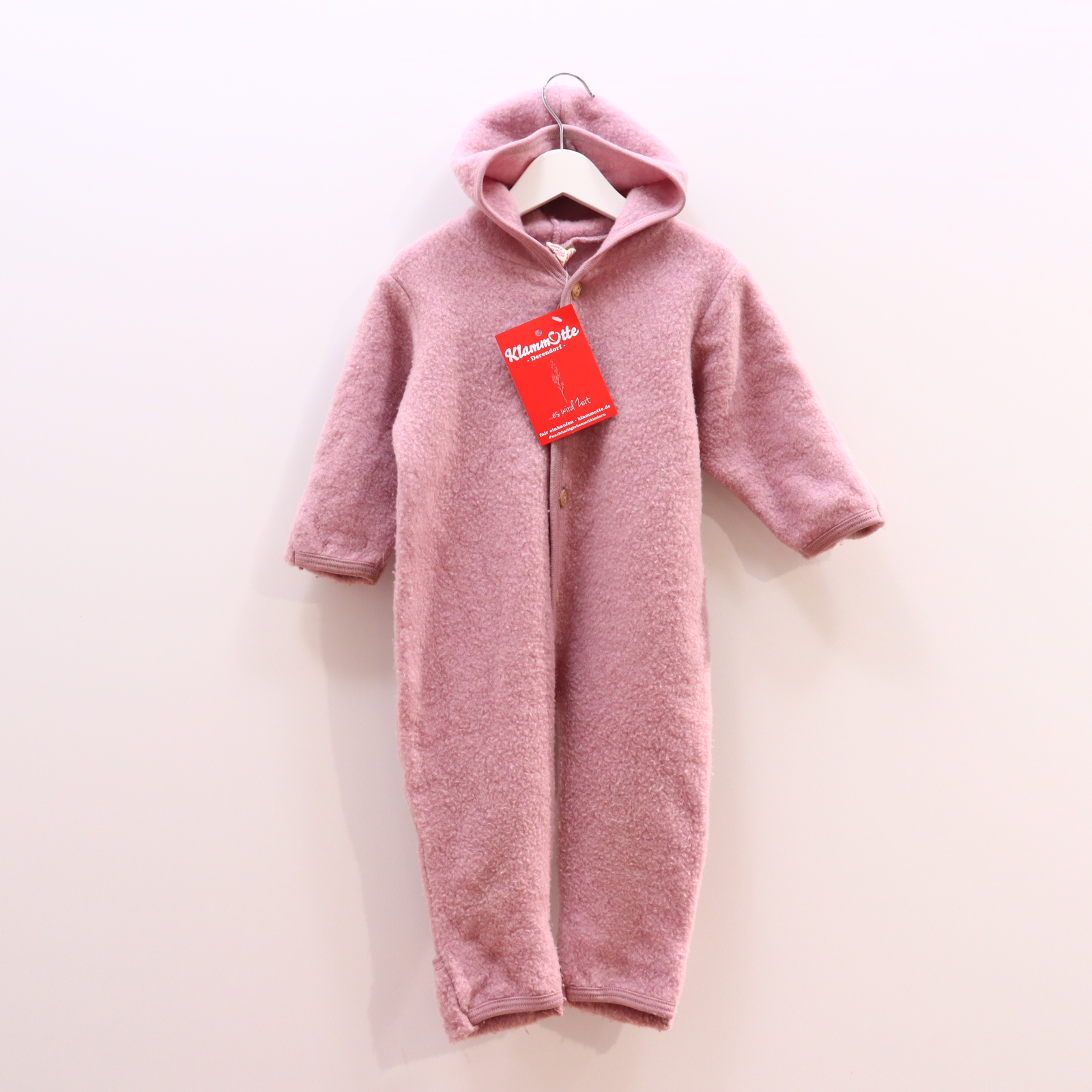 Jacken & Overalls ENGEL Wollfleeceoverall 74/80 rosa melange Schurwolle
