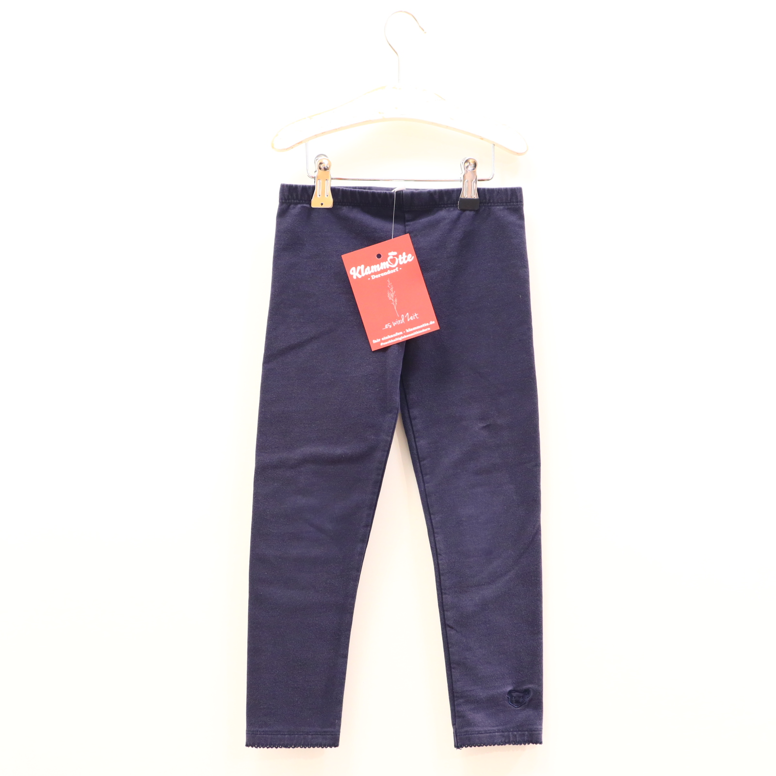 Hose Steiff Legging 110 blau Logo/Stickerei Baumwolle/Elasthan/Sweat Gummibandzug