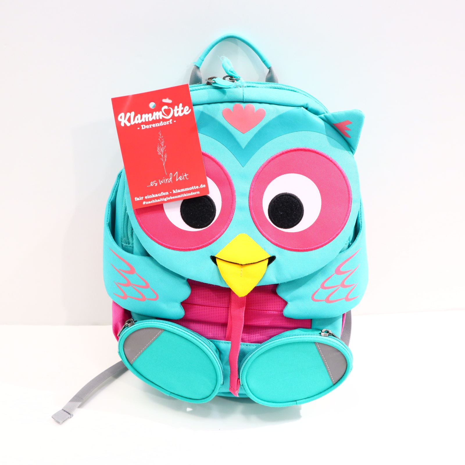 Taschen & Rucksäcke AFFENZAHN pink/türkis Eule großer Freund Rucksack