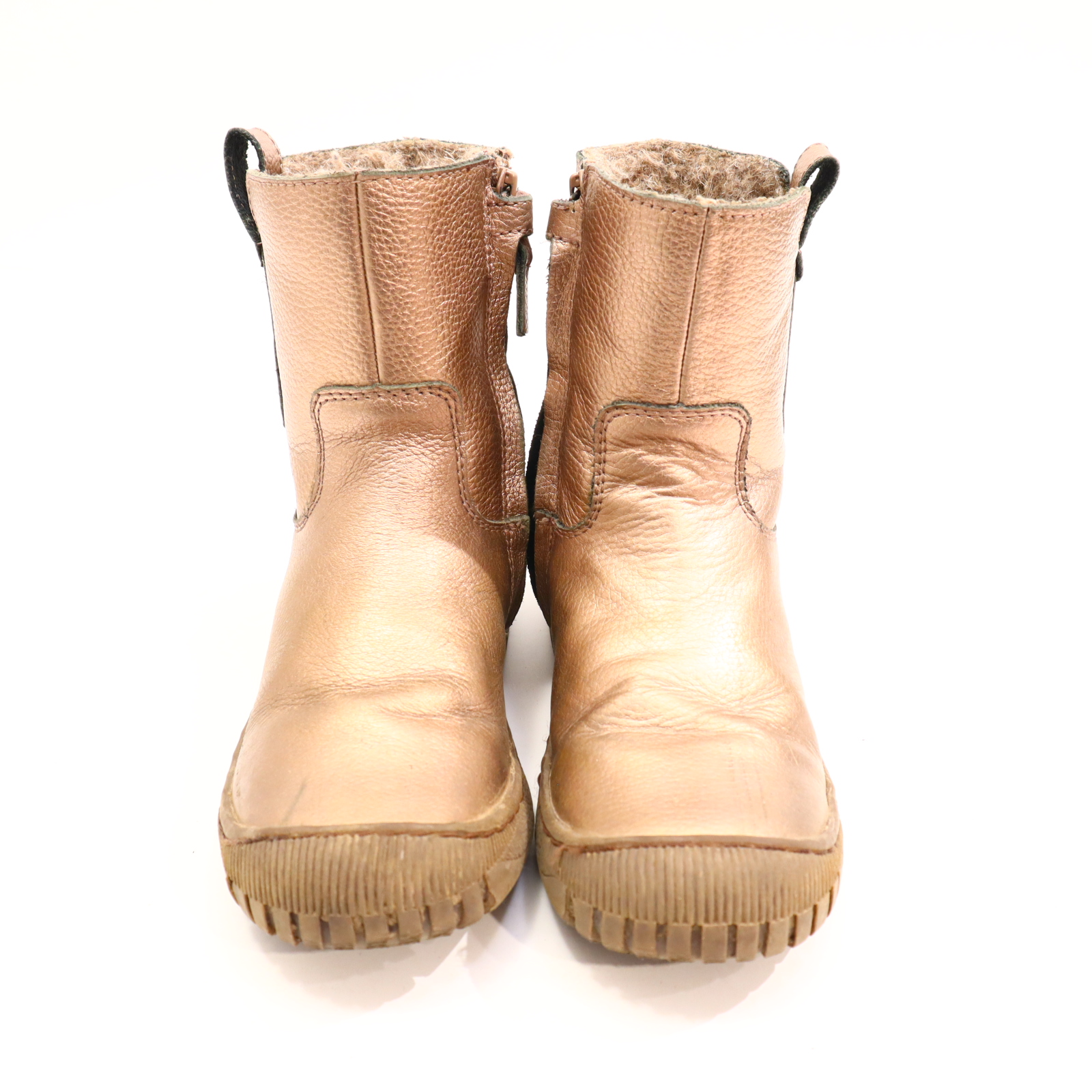 Halbschuhe bisgaard Boots/Stieffelette 33 bronze Leder/TEX Schurwolle Herbst/Winter leichte gleichmäßige Ablaufspuren gefüttert