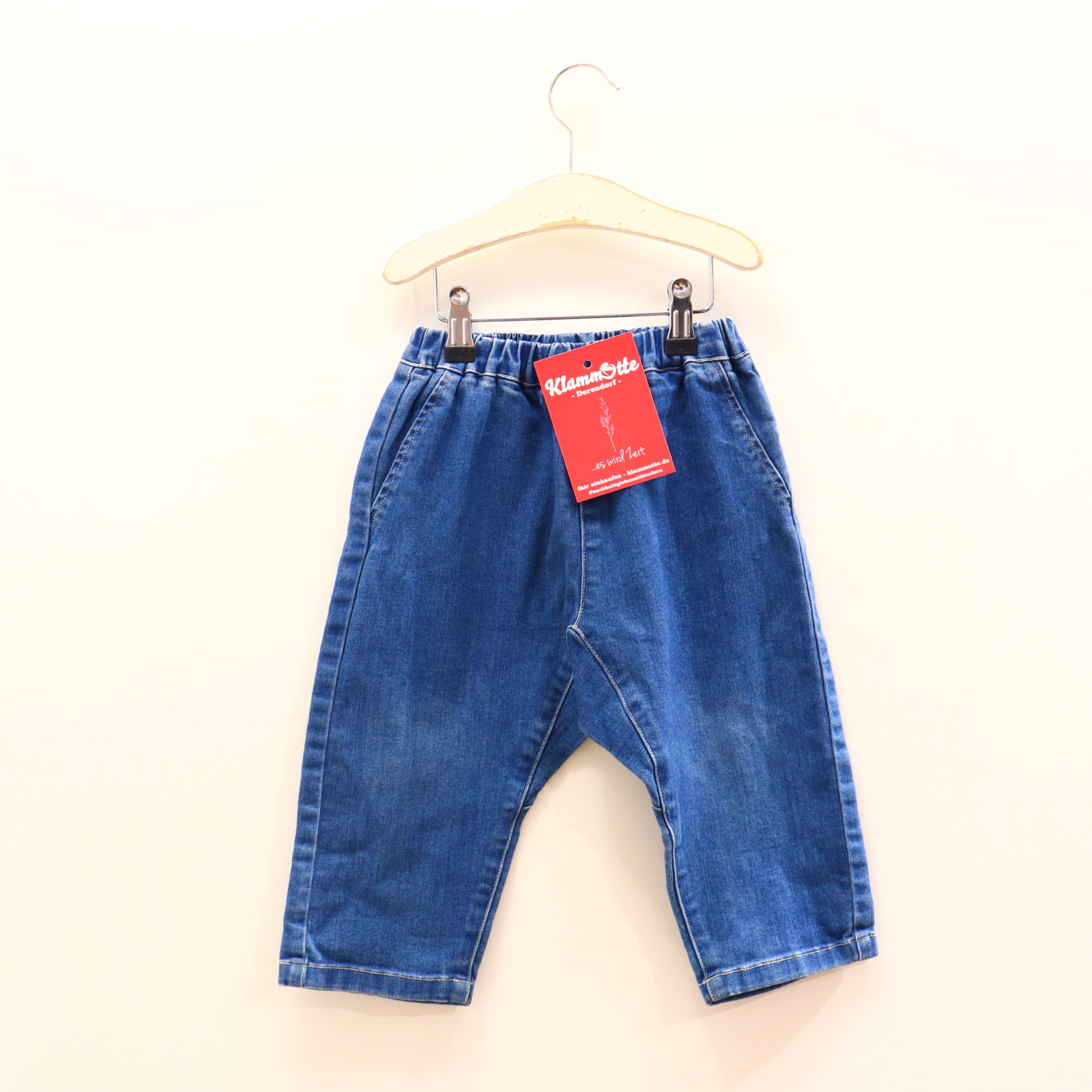 Hose DIDIBEAR 98 Jeans blau Gummibandzug Denim