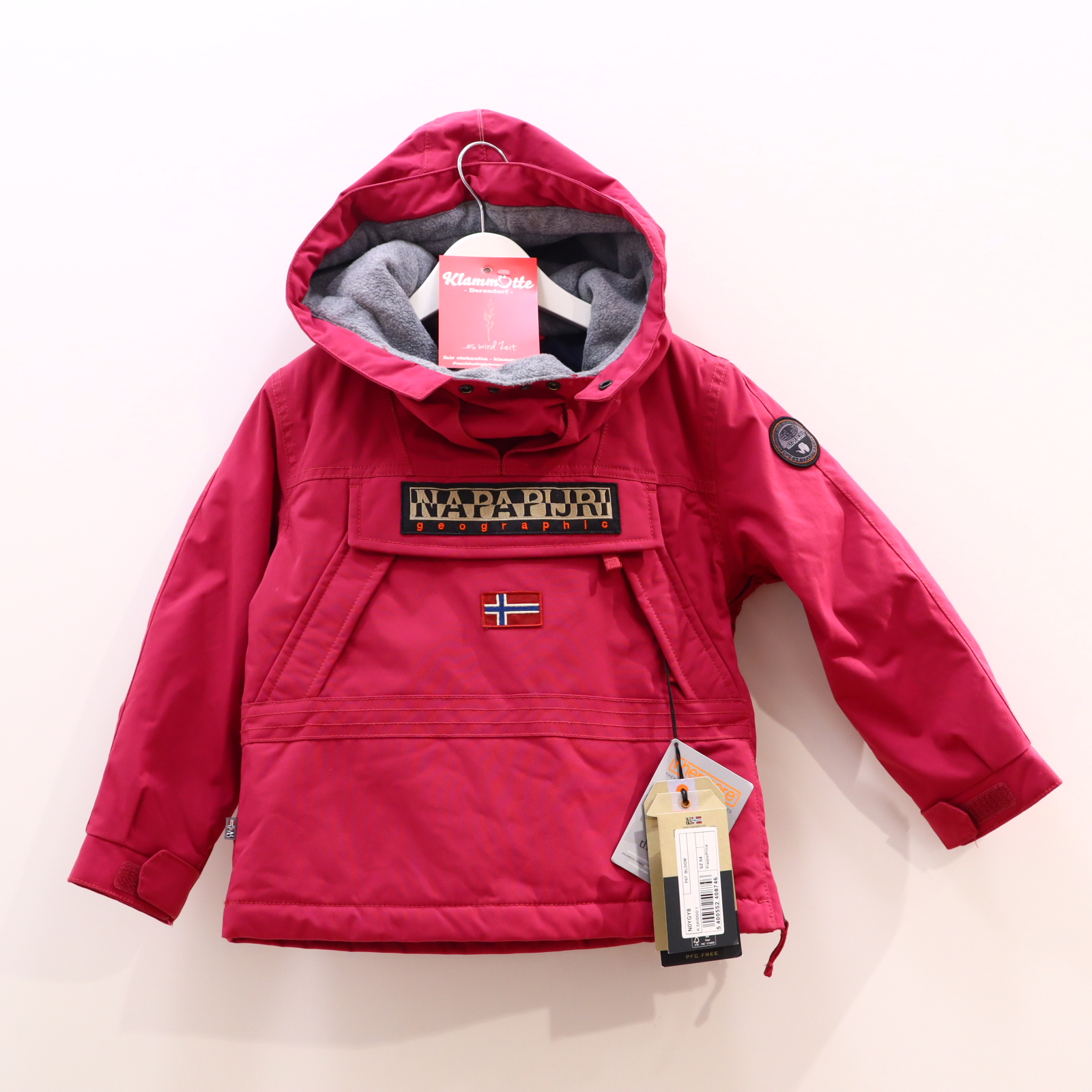 Jacke NAPAPIJRI Anorak 98/104 bordeaux Herbst/Winter Applikation/Logo seitlicher Reißverschluß NEU! mit Etikett