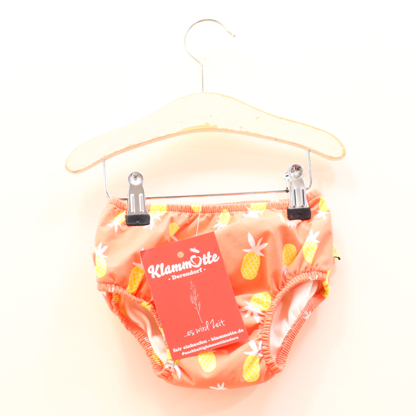 Bademode LÄSSIG Badewindel 92 apricot Alloverprint/Rüsche