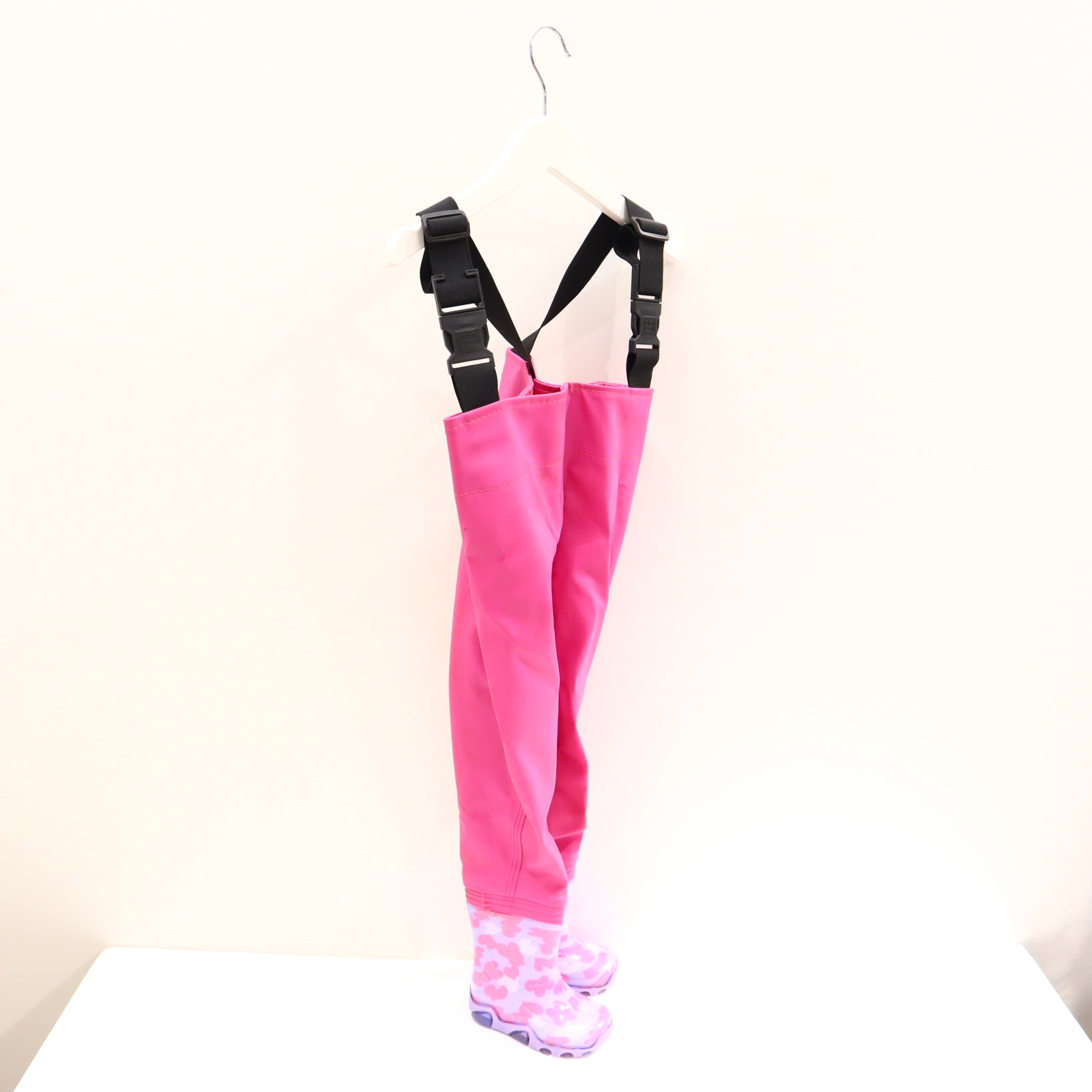 Hose Latz/Regenhose/Watthose 20/21 pink inkl. Gummistiefeln/mit Bag! neuwertig