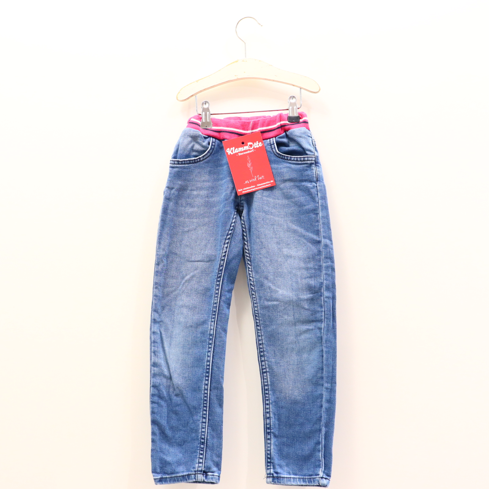 Hose ESPRIT Jeans 122 blau Denim Gummibandzug Pullon