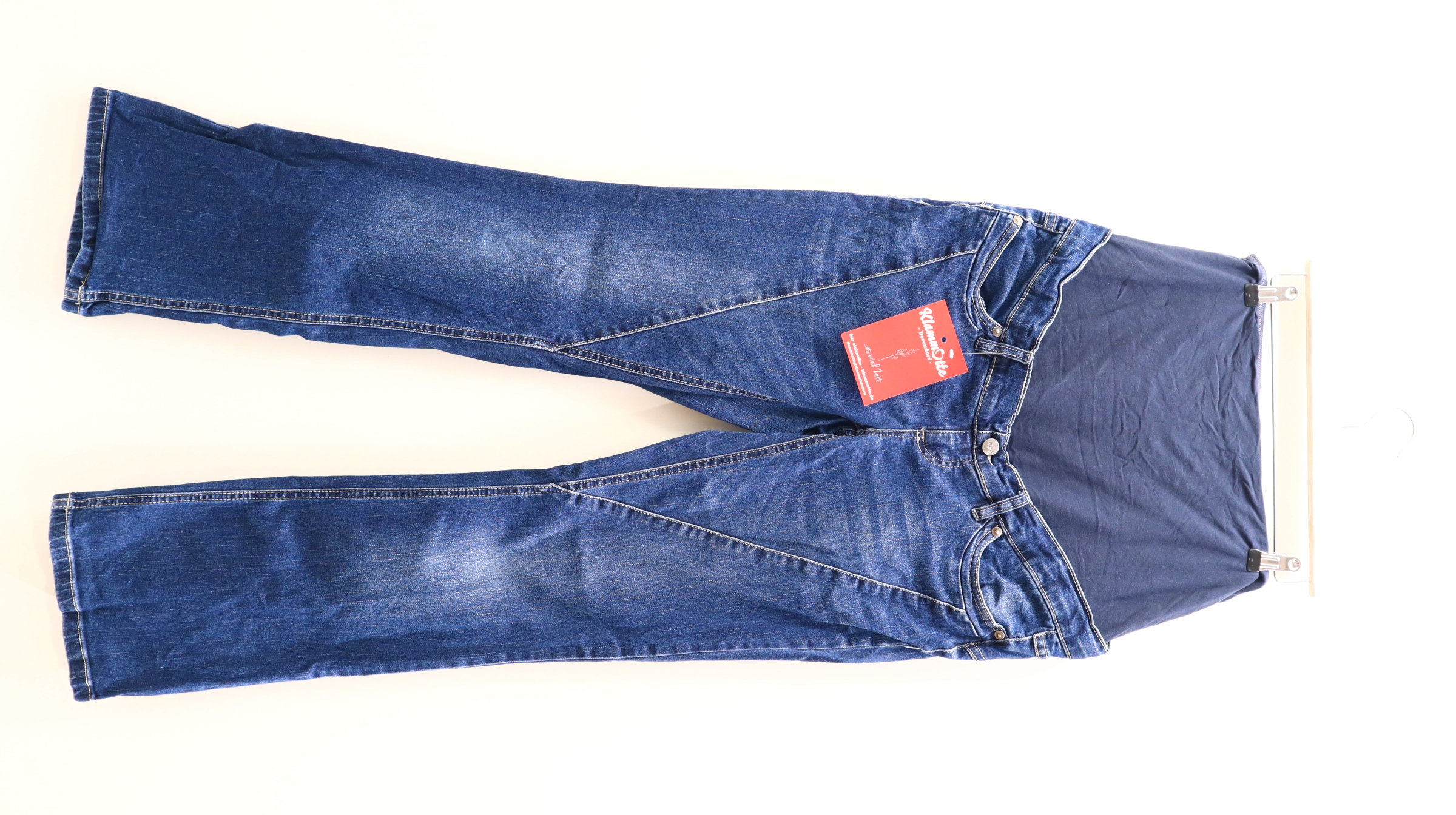 Hose b.p.c 40 Jeans denim Straight High rib/verstellbar