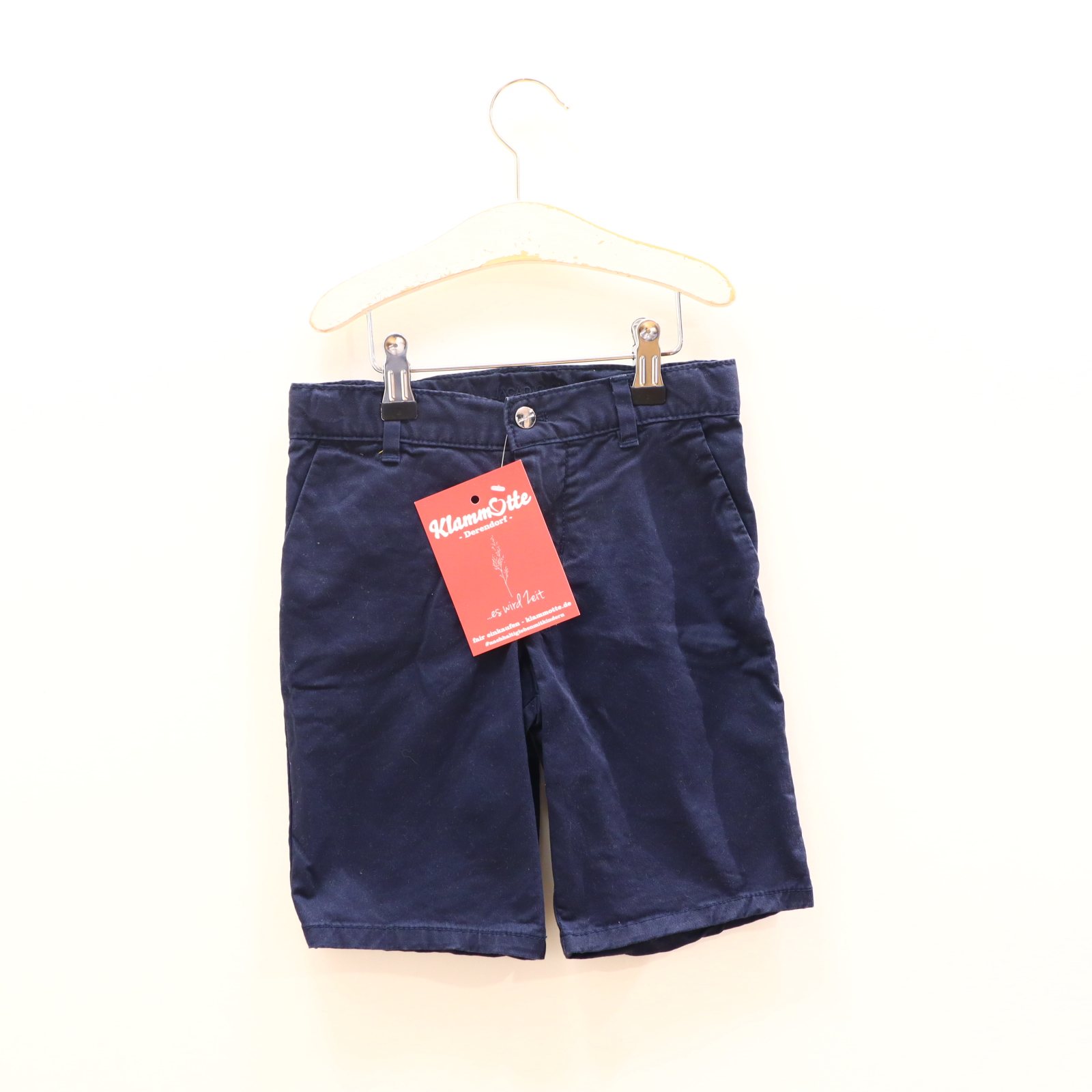 Hose Jacadi 110 Short blau Druckknopf/Reißverschluß/verstellb. Bund Baumwolle/Elasthan/Twill