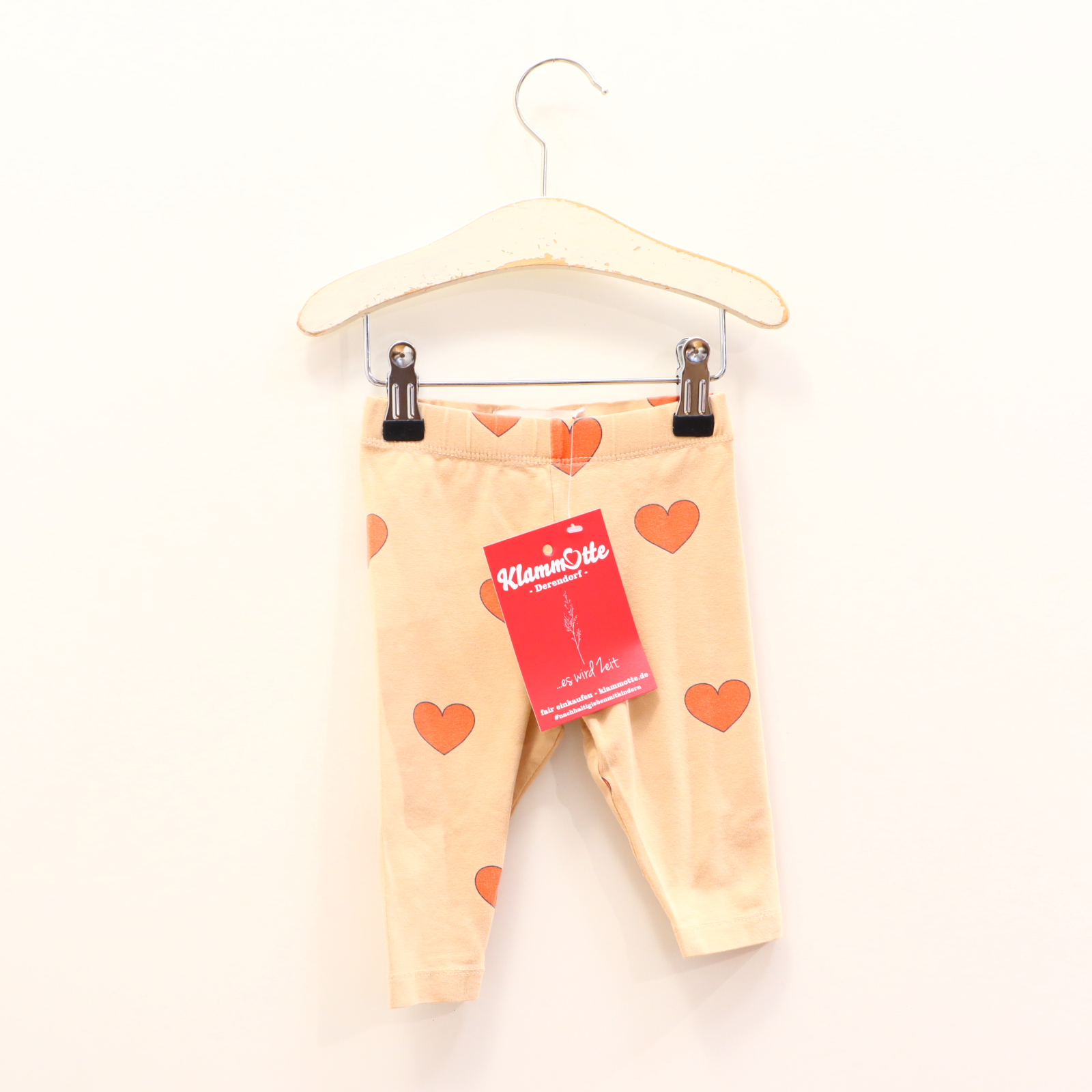 Hosen & Strampler TINYCOTTONS 68 apricot Alloverprint Legging Bio-Baumwolle/Elasthan Gummibandzug