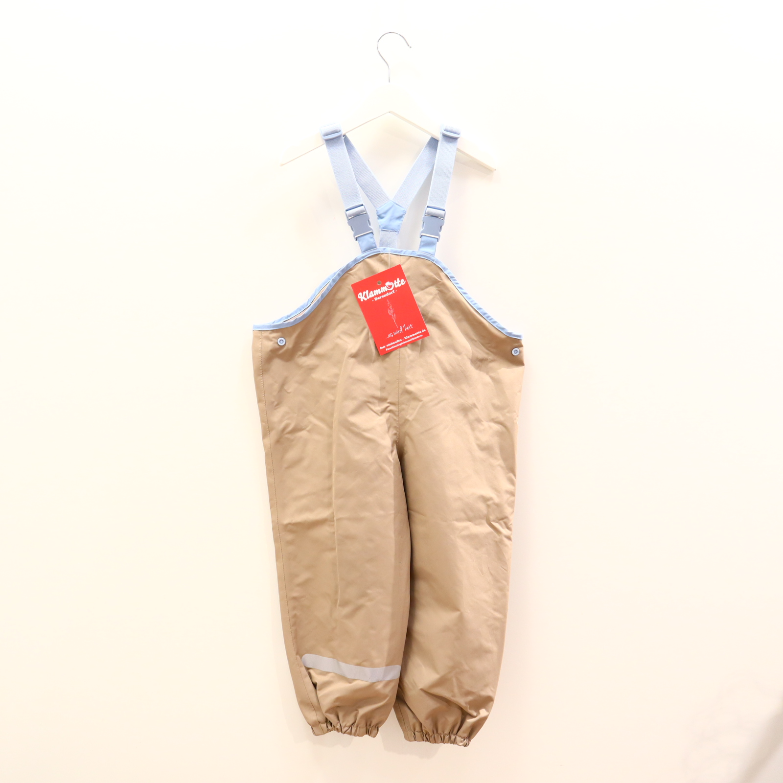 Hose TCM 98/104 Latz/Regenhose grau/hellblau