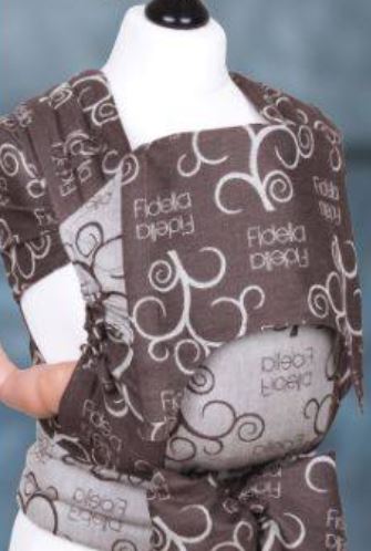 Tragehilfe Fidella Fly Tai Mei Tai toffee Bio-Baumwolle