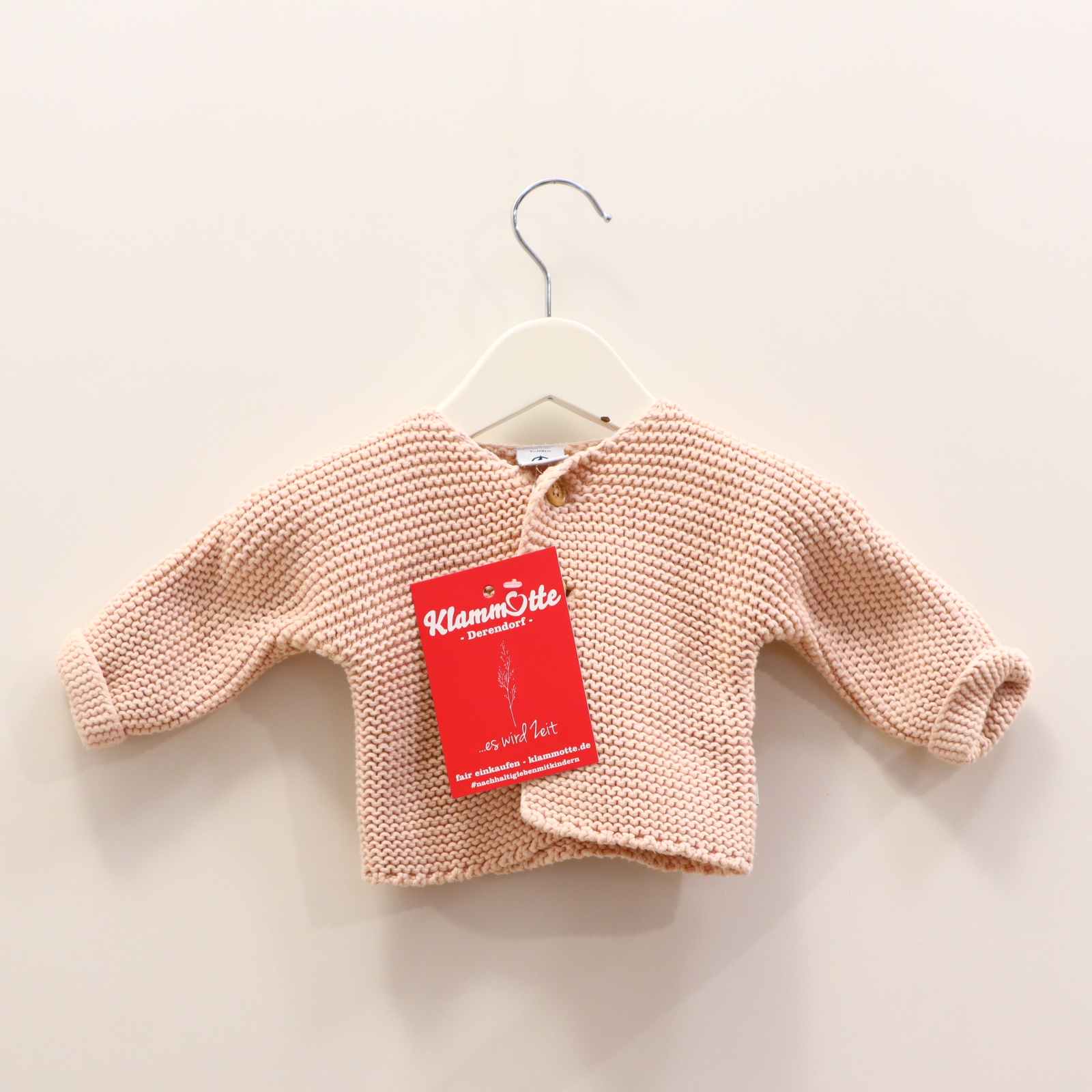 Oberteil PETIT BATEAU 62 rosa Grobstrick Strickjacke Baumwolle