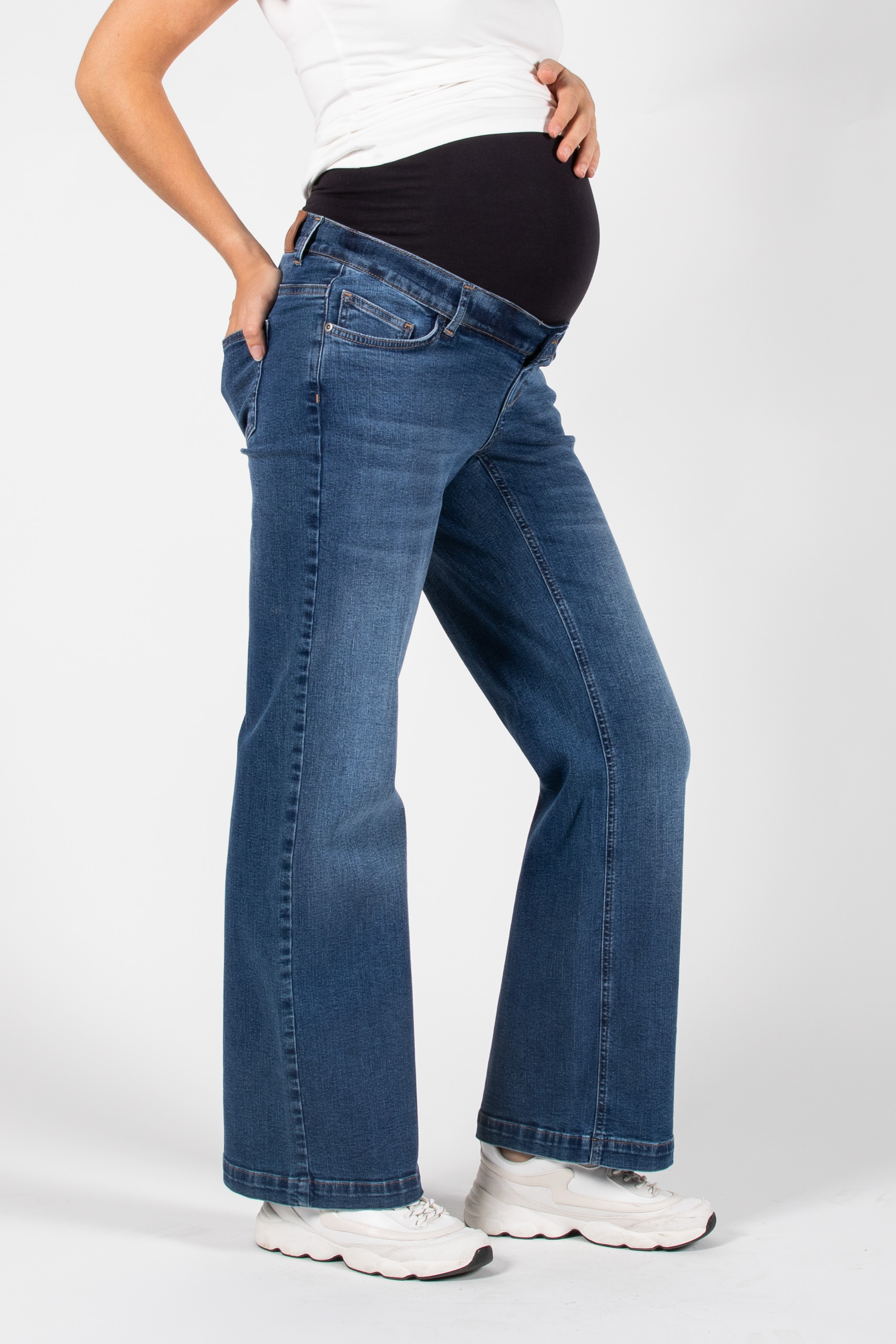 Hose LOVE2WAIT Jeans Julia W28 Wide Leg blau Stone wash denim NEU!