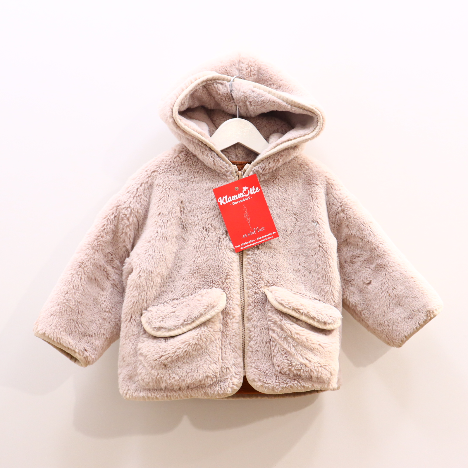 Jacke ZARA Flauschjacke 98 creme Übergang