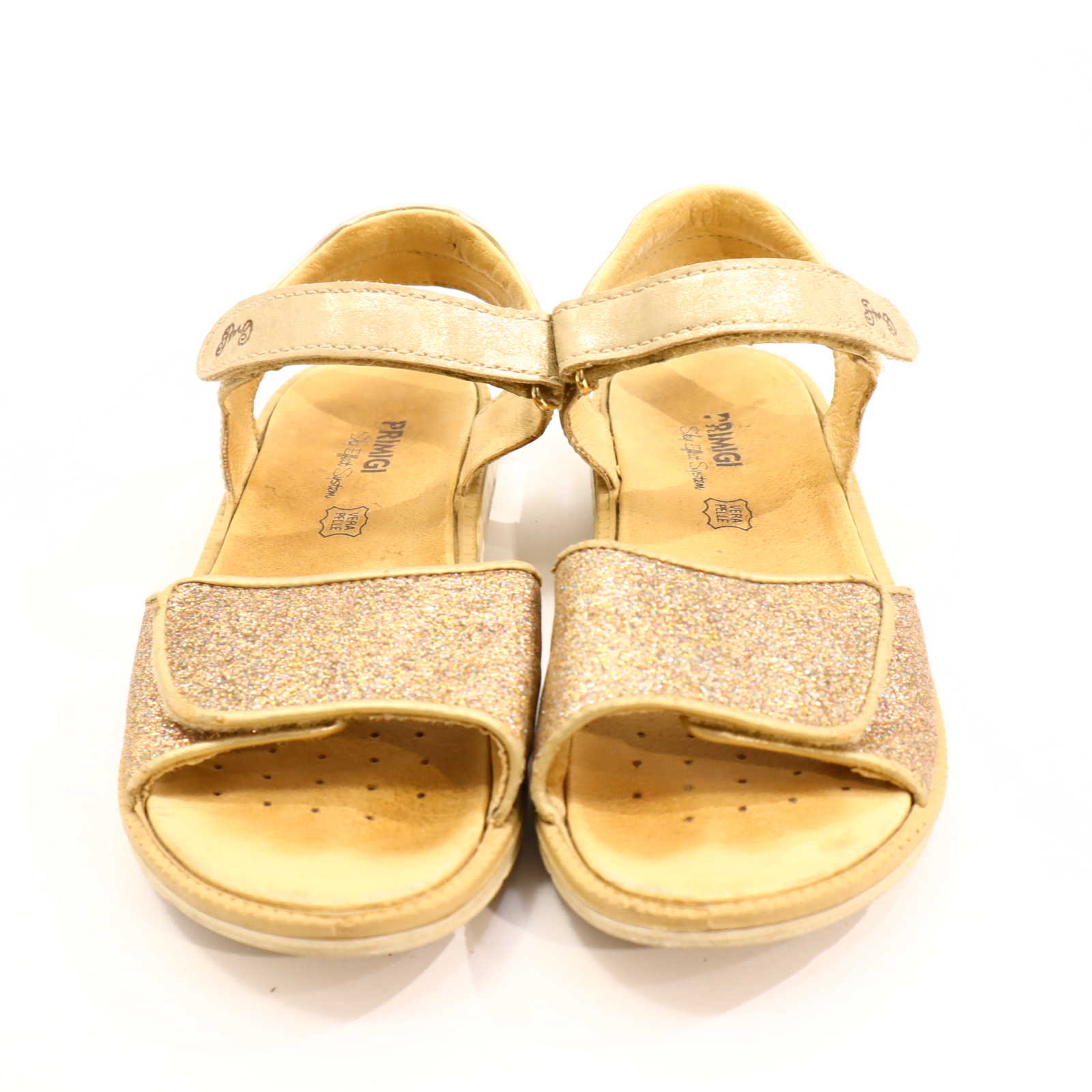 Sandalen Primigi 34 bunt/gold/metallic leichte gleichmäßige Ablaufspuren