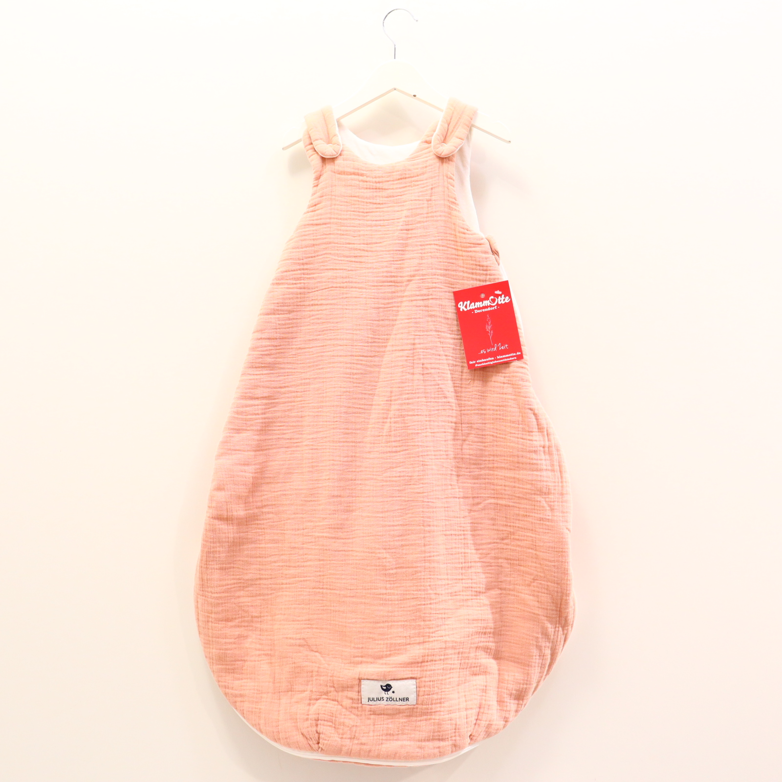 Schlafsack Zöllner 80cm/86cm rosa Baumwolle/Musselin ganzjährig/2.5 TOG