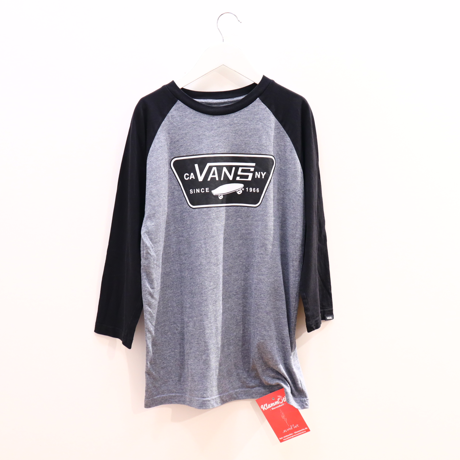 Oberteil VANS Gr. 152/Gr. 158/Gr. 164 langarm Shirt grau/schwarz Logo/melange/Print