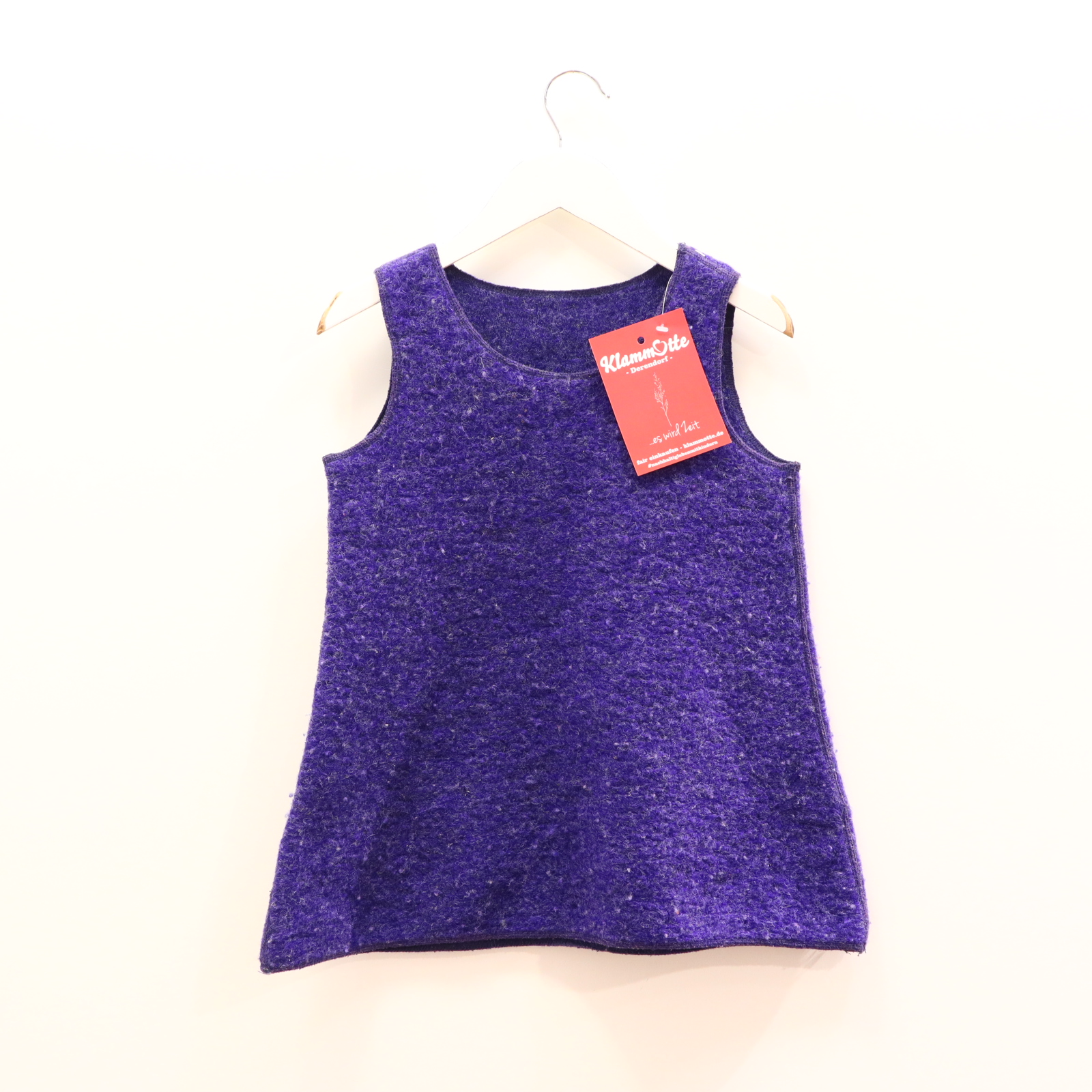 Kleider & Röcke minibär Tunika 98/104 lila melange Baumwolle/Schurwolle/Wollfleece