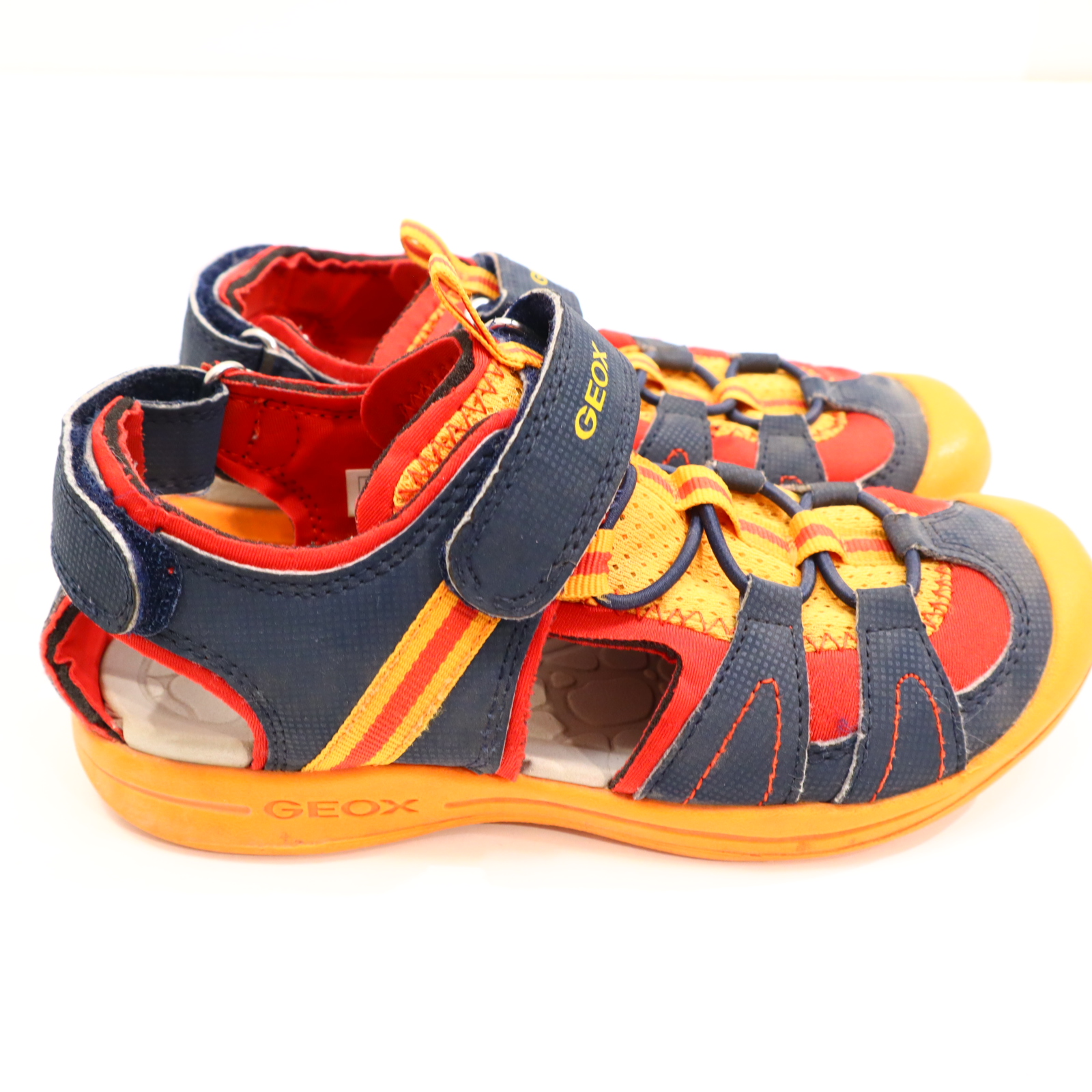 Sandalen GEOX 31 blau/orange/rot Mesh sehr gut/leichte gleichmäßige Ablaufspuren