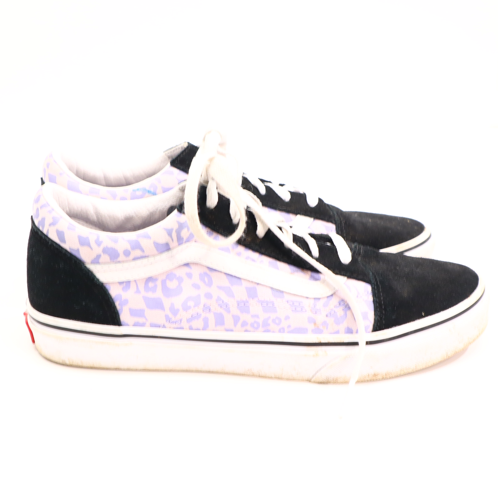 Halbschuhe VANS Schnürschuh/Sneaker 39 lila/rosa/schwarz Canvas/Wildleder leichte gleichmäßige Ablaufspuren