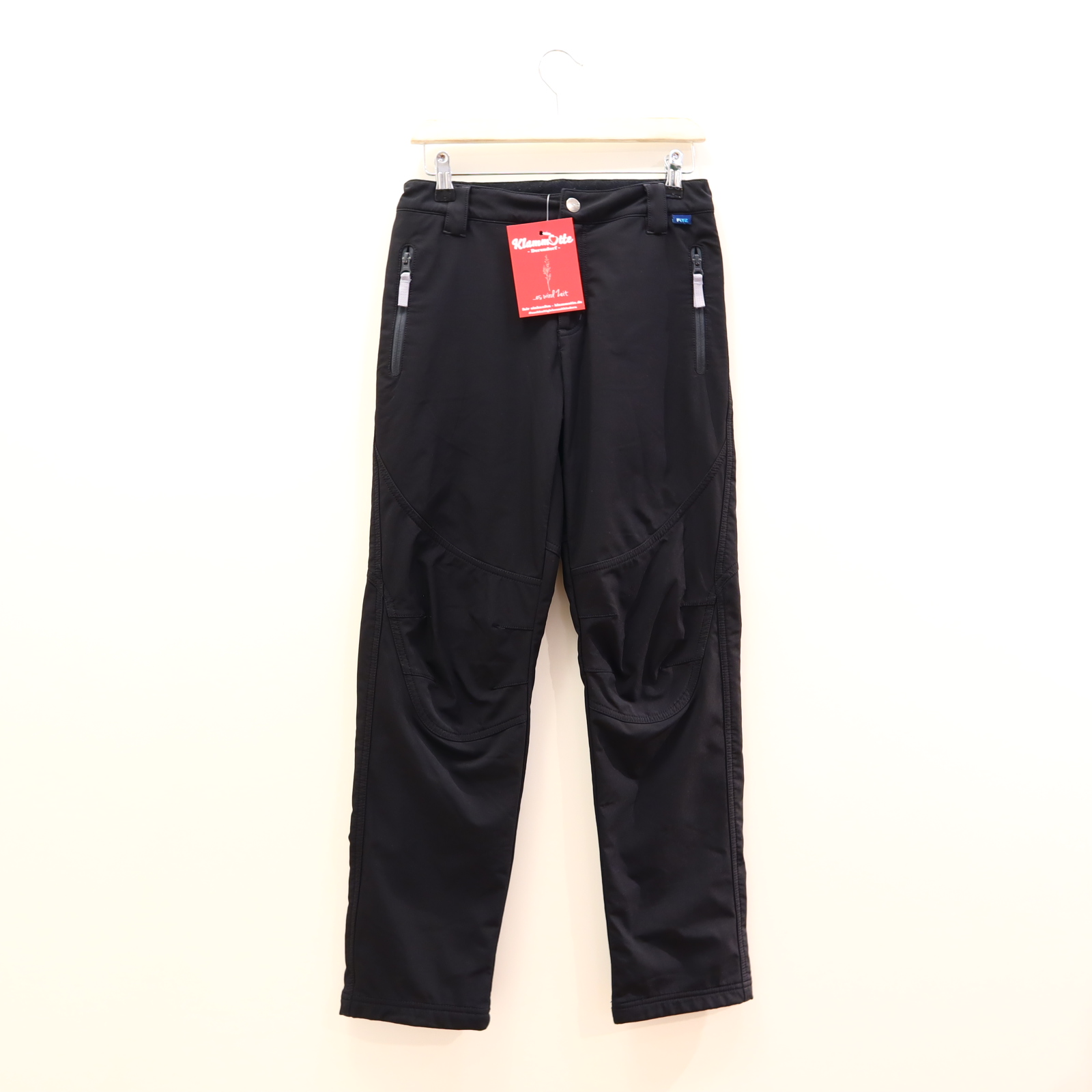 Hose FITZ 158 Funktionshose/Softshellhose schwarz Reißverschluß/Schiebeknopf/verstellb. Bund verstärkte Knie!