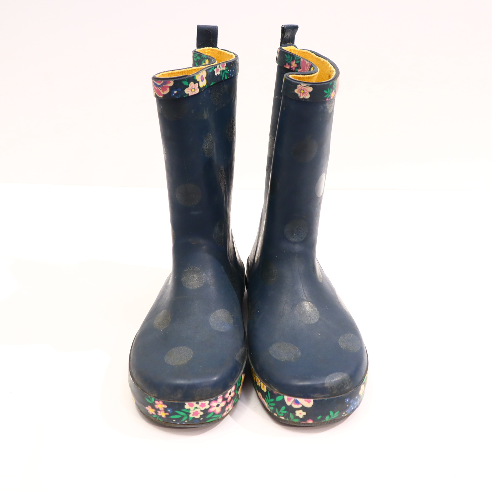 Gummistiefel 34 blau Blumen/Punkte