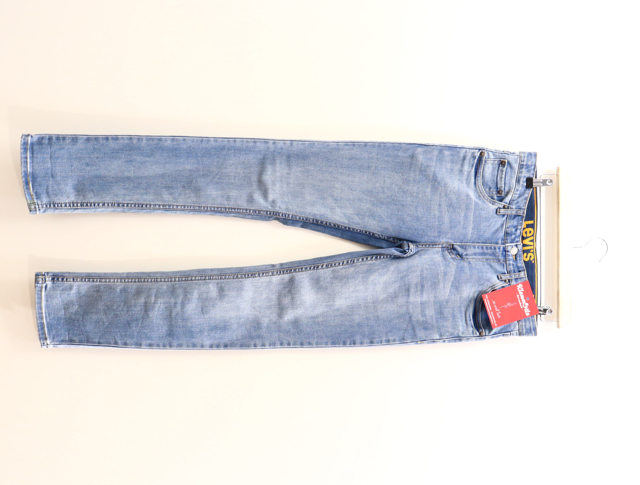 Hose LEVIS 176 Jeans blau Gummibandzug/Knopf/Reißverschluß/verstellb. Bund Denim