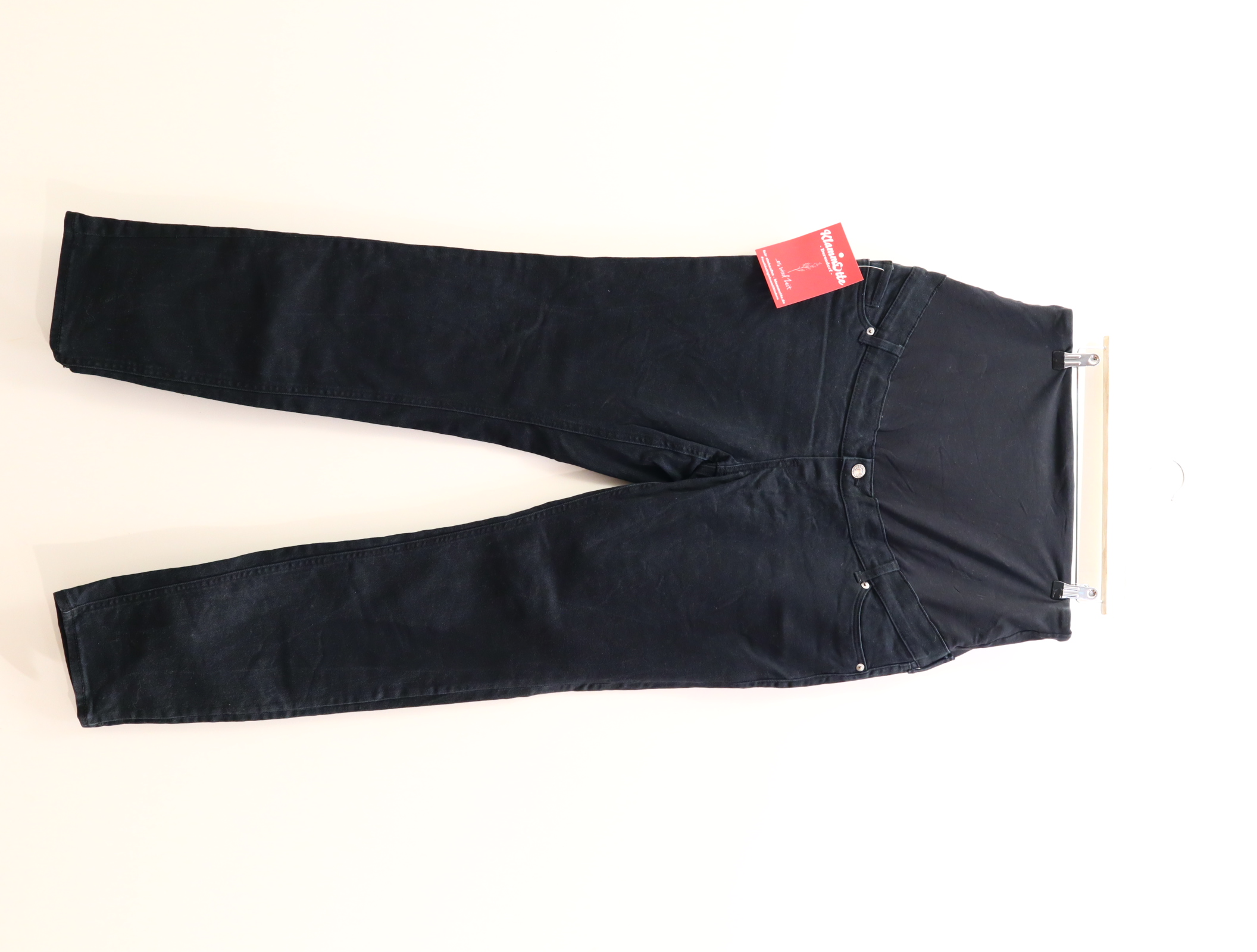 Hose H&M L/42/44 Jeans schwarz denim High rib
