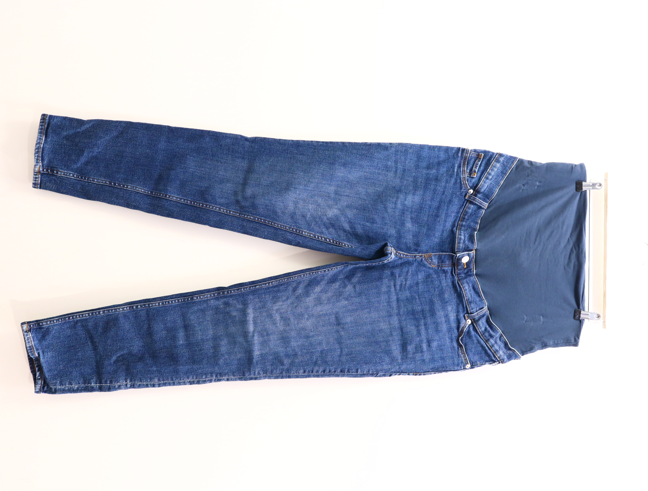 Hose H&M L/42/44 Jeans blau denim High rib