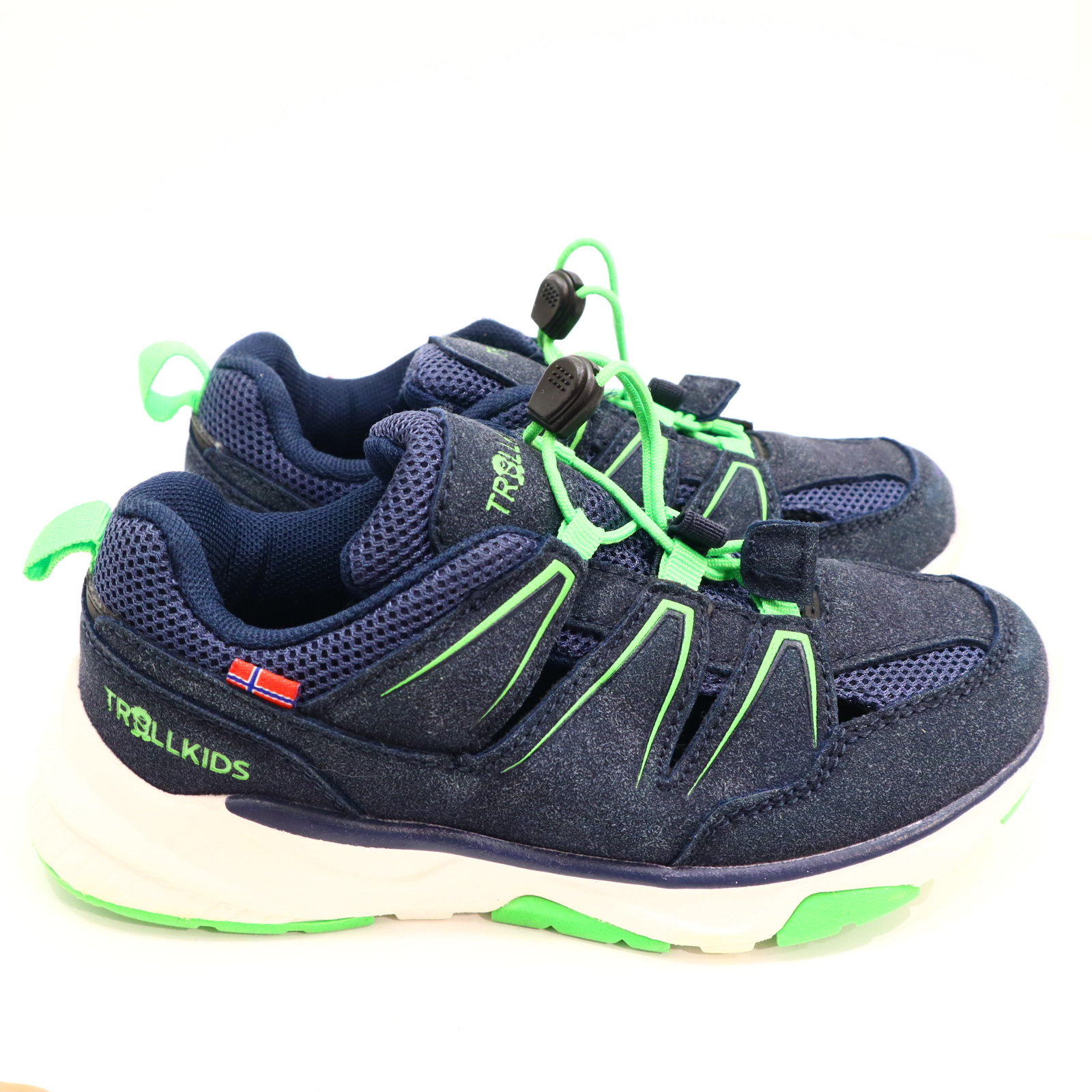 Sandalen TROLLKIDS 31 blau/grün Mesh sehr gut/leichte gleichmäßige Ablaufspuren